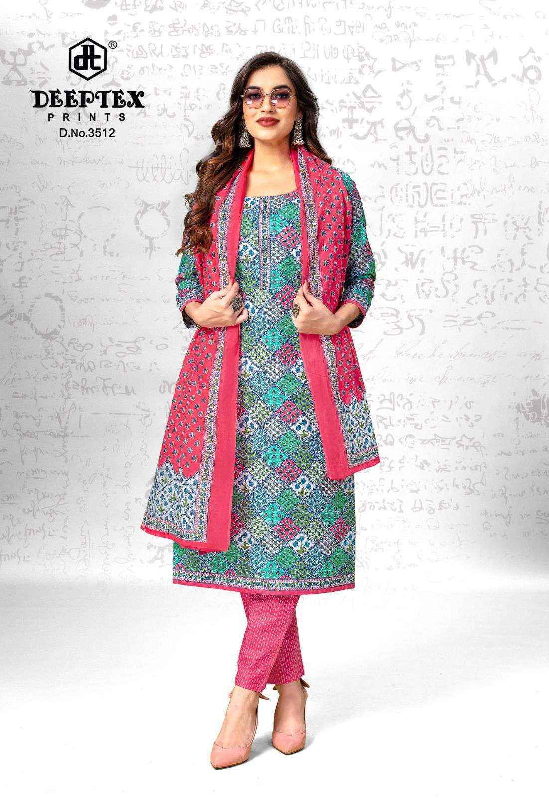 DEEPTEX PRINTS CHIEF GUEST VOL 35 COTTON DRESS MATERIAL ( 15 PCS CATRALOG )