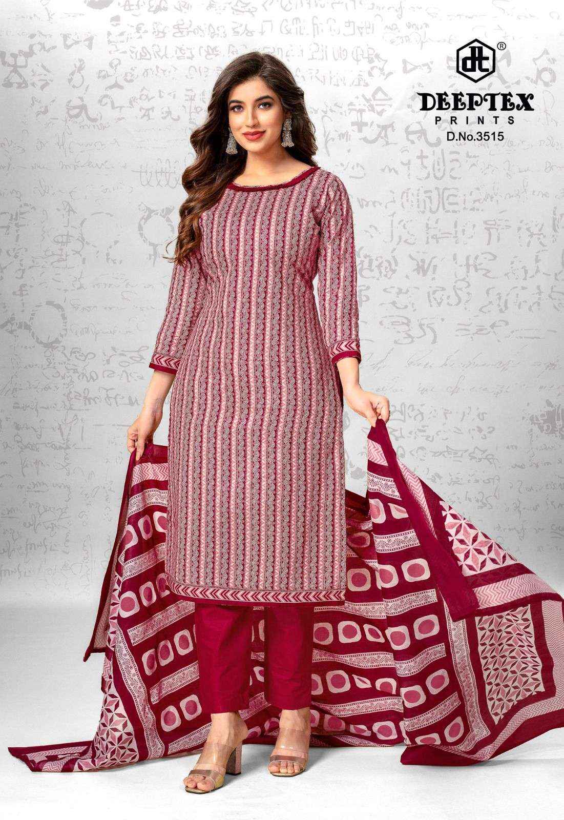 DEEPTEX PRINTS CHIEF GUEST VOL 35 COTTON DRESS MATERIAL ( 15 PCS CATRALOG )