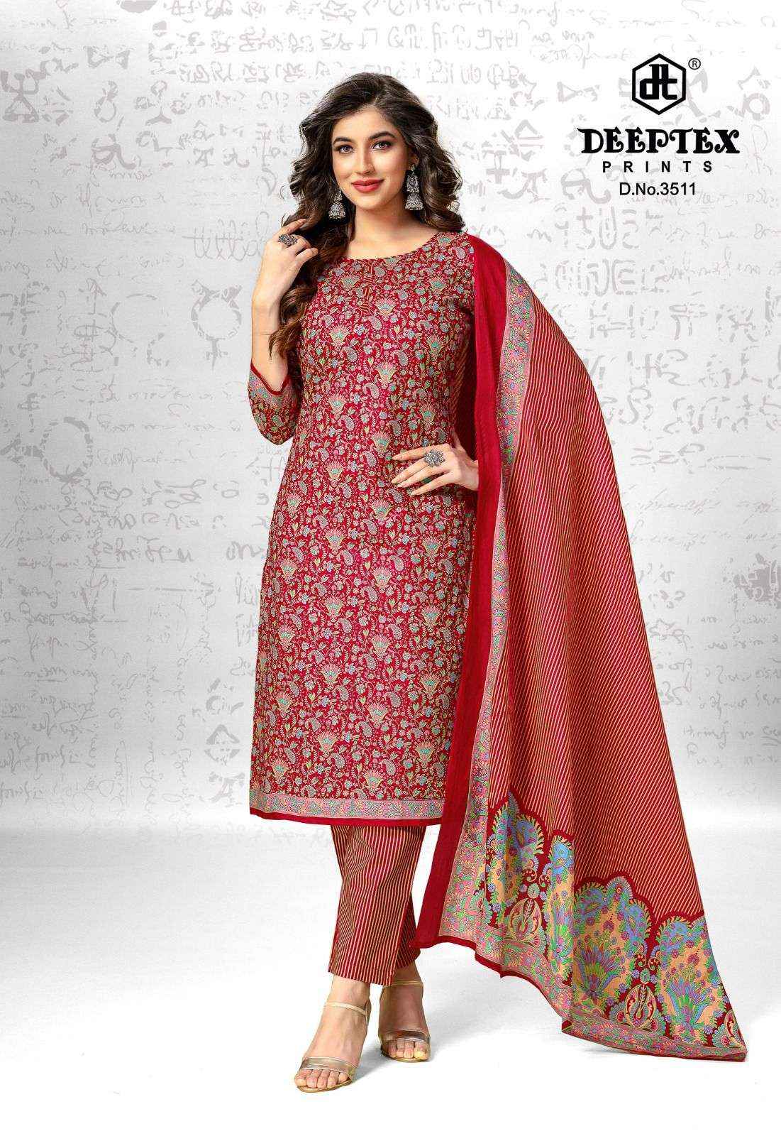 DEEPTEX PRINTS CHIEF GUEST VOL 35 COTTON DRESS MATERIAL ( 15 PCS CATRALOG )