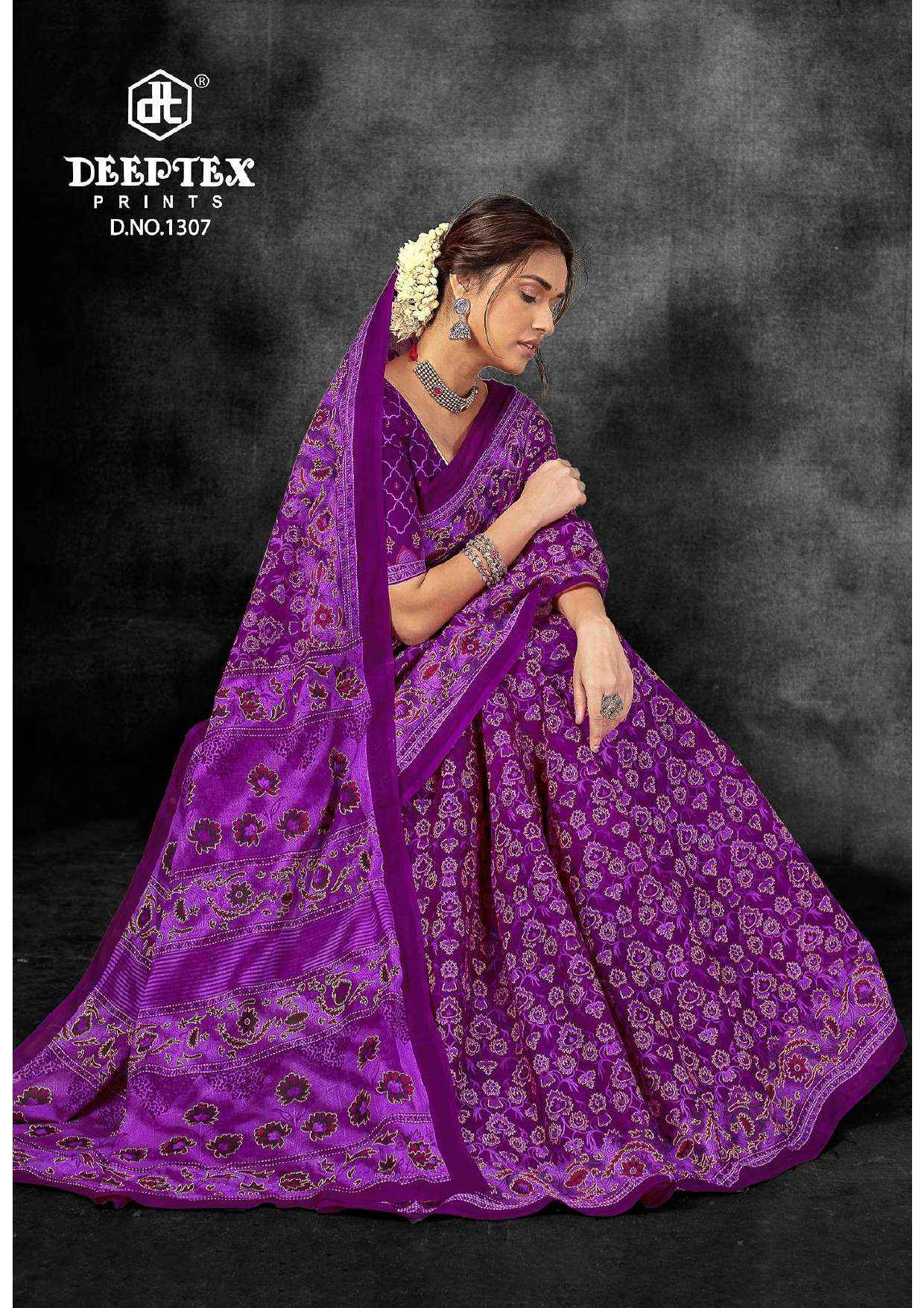 DEEPTEX PRINTS PRIME TIME VOL 13 WHOLESALE COTTON PRINTED SAREE ( 10 PCS CATALOG )