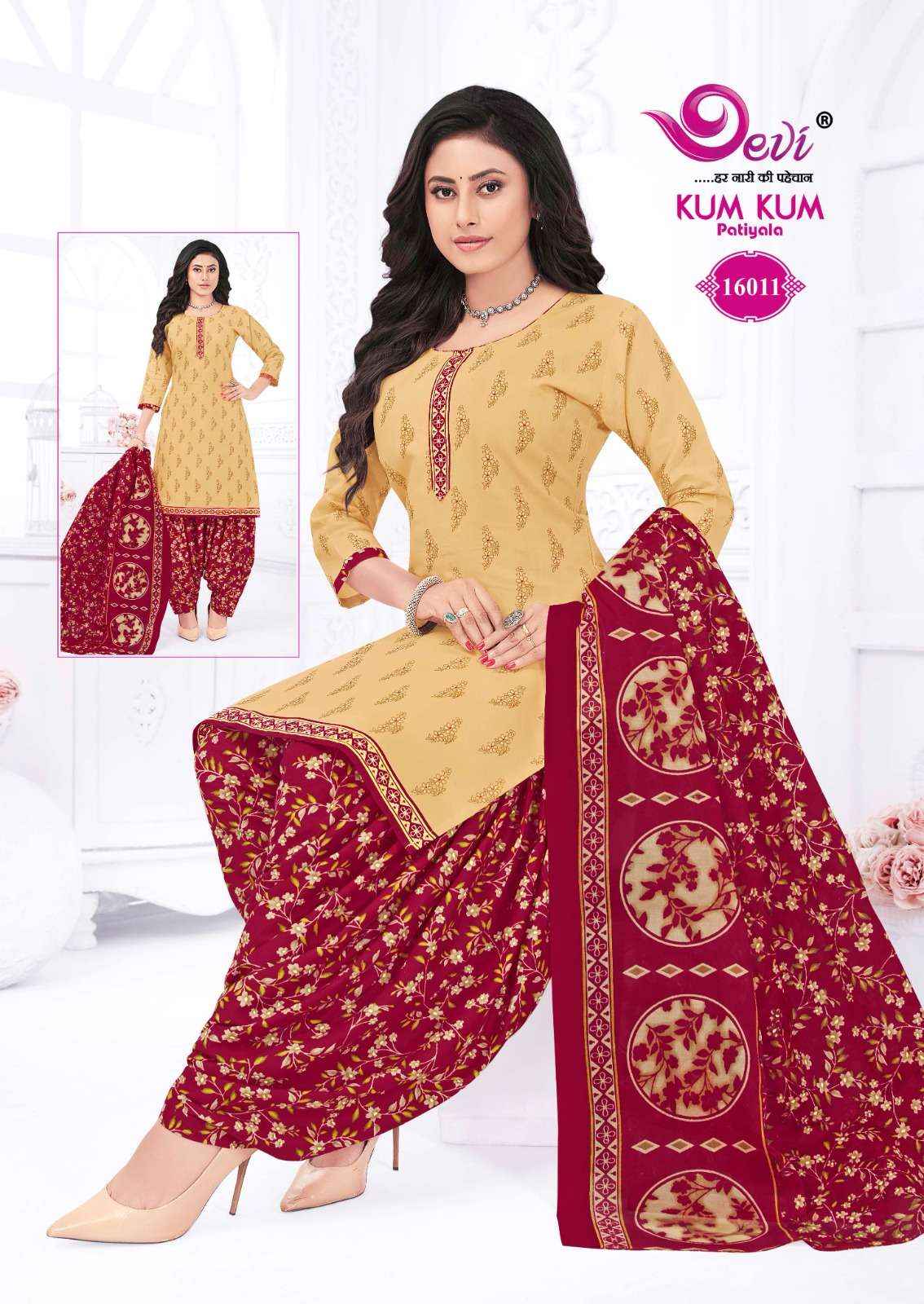 DEVI FASHION KUM KUM VOL 16 STITCH PATIYALA READYMADE SUIT ( 12 PCS CATALOG )