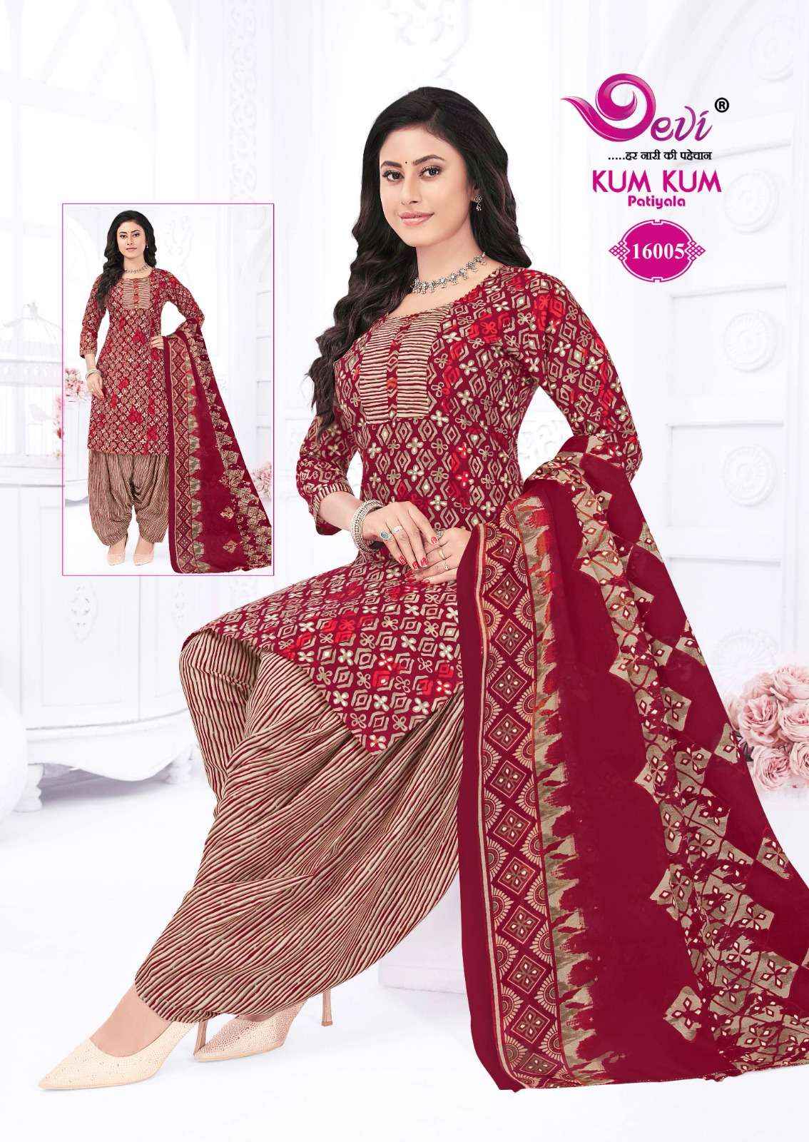 DEVI FASHION KUM KUM VOL 16 STITCH PATIYALA READYMADE SUIT ( 12 PCS CATALOG )