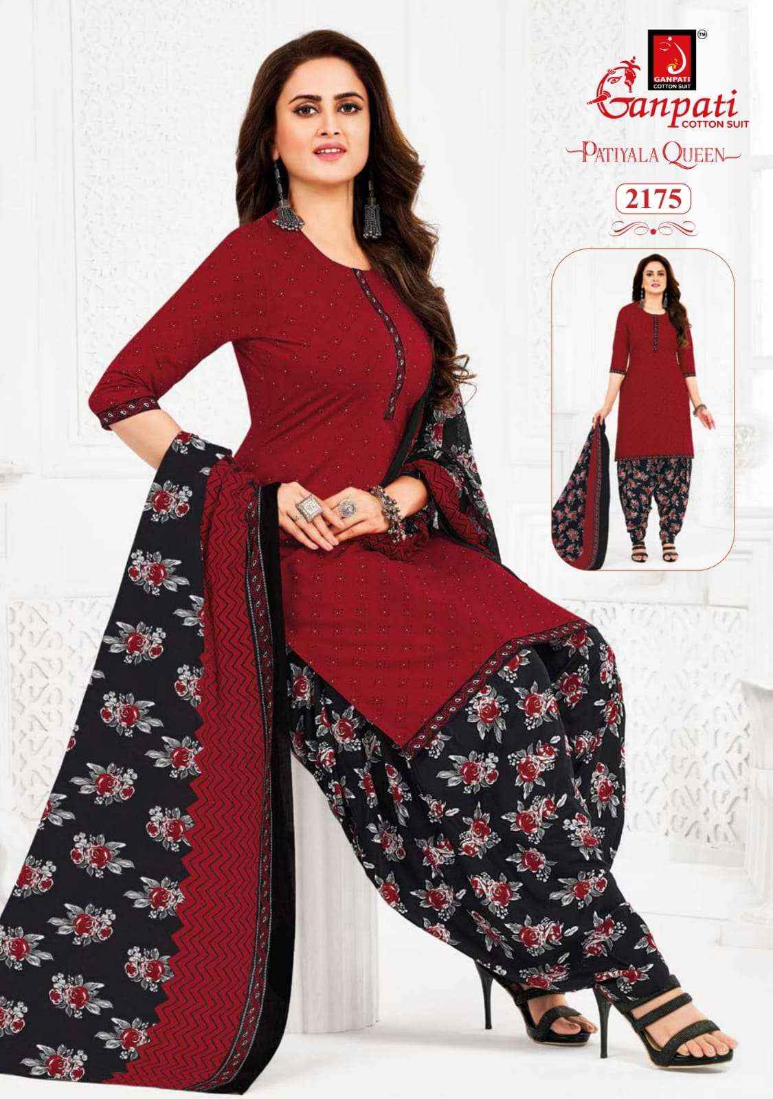 GANPATI PATIYALA QUEEN VOL 10 HEAVY COTTON DRESS MATERIAL ( 15 PCS CATALOG )