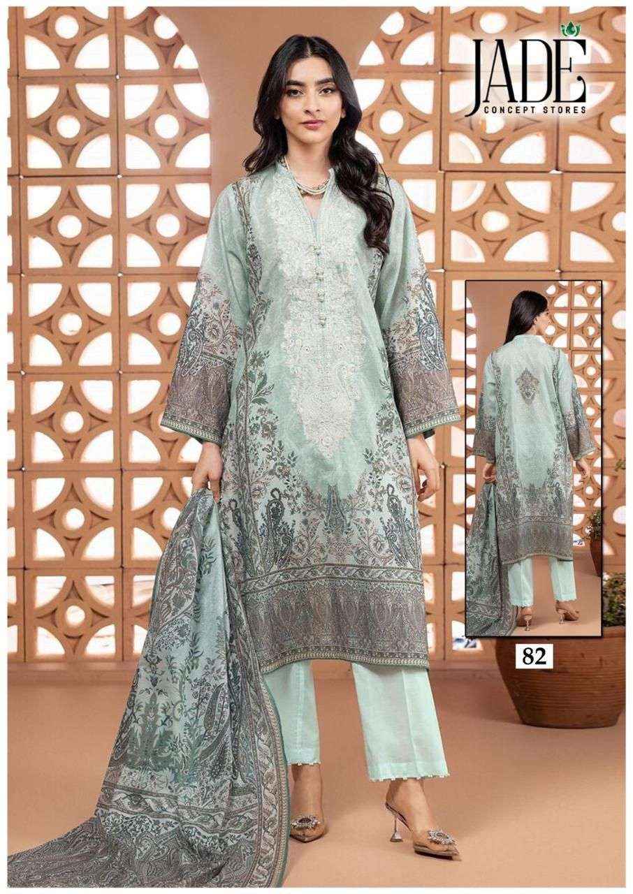 JADE CHEVRON VOL 9 LAWN COTTON PAKISTANI LADIES SALWAR KAMEEZ ( 6 PCS CATALOG )