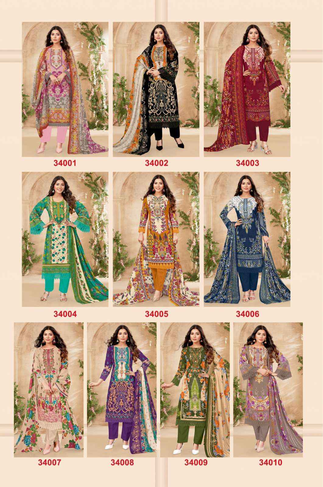 JASH ELLIZA VOL 34 COTTON DIGITAL PRINT SALWAR SUIT ( 10 PCS CATALOG )