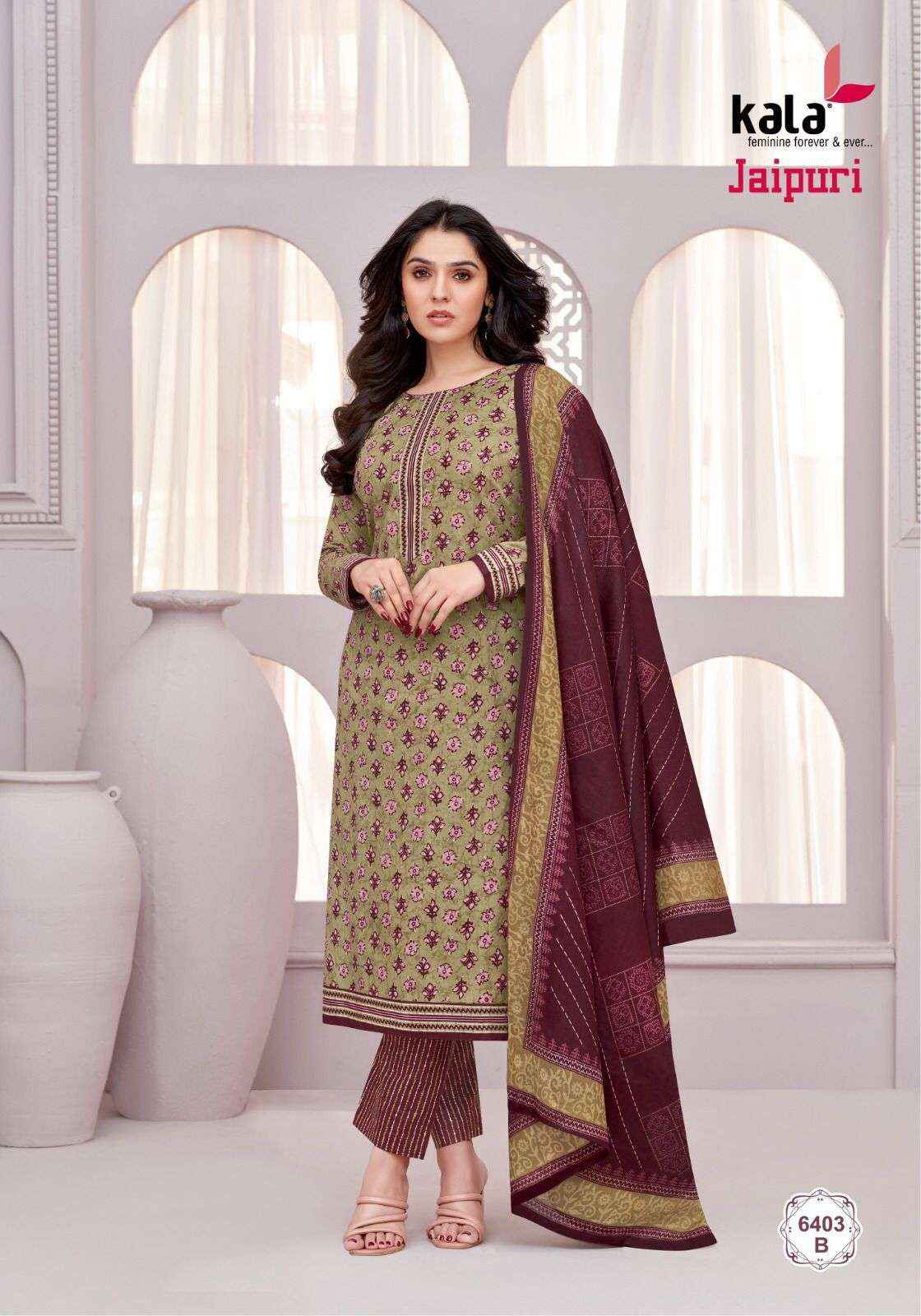 KALA FASHION JAIPURI VOL 6 PURE COTTON SALWAR KAMEEZ WHOLESALE PRICE ( 12 PCS CATALOG )