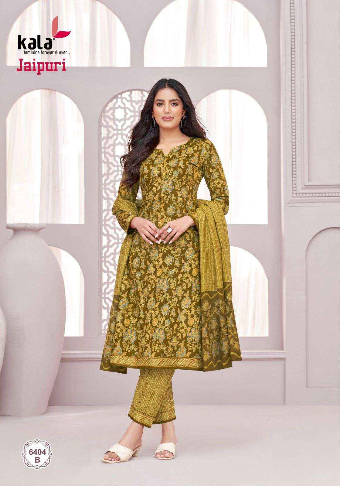 KALA FASHION JAIPURI VOL 6 PURE COTTON SALWAR KAMEEZ WHOLESALE PRICE ( 12 PCS CATALOG )