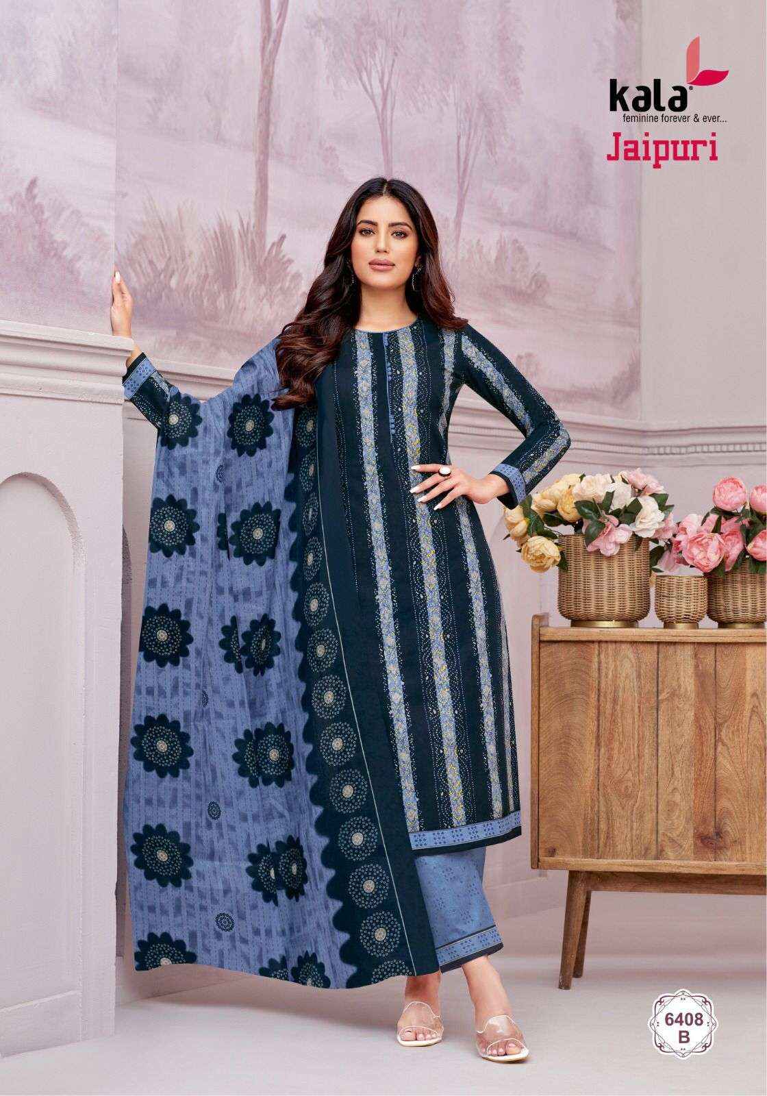 KALA FASHION JAIPURI VOL 6 PURE COTTON SALWAR KAMEEZ WHOLESALE PRICE ( 12 PCS CATALOG )