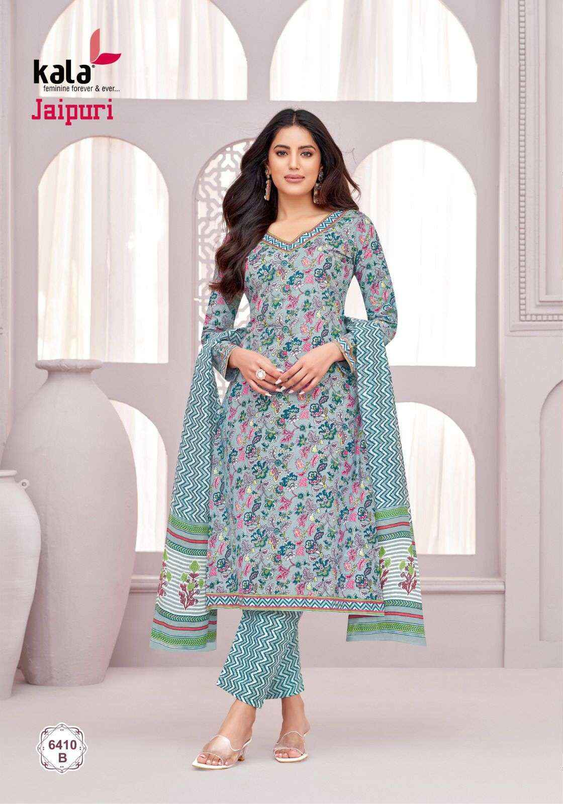 KALA FASHION JAIPURI VOL 6 PURE COTTON SALWAR KAMEEZ WHOLESALE PRICE ( 12 PCS CATALOG )