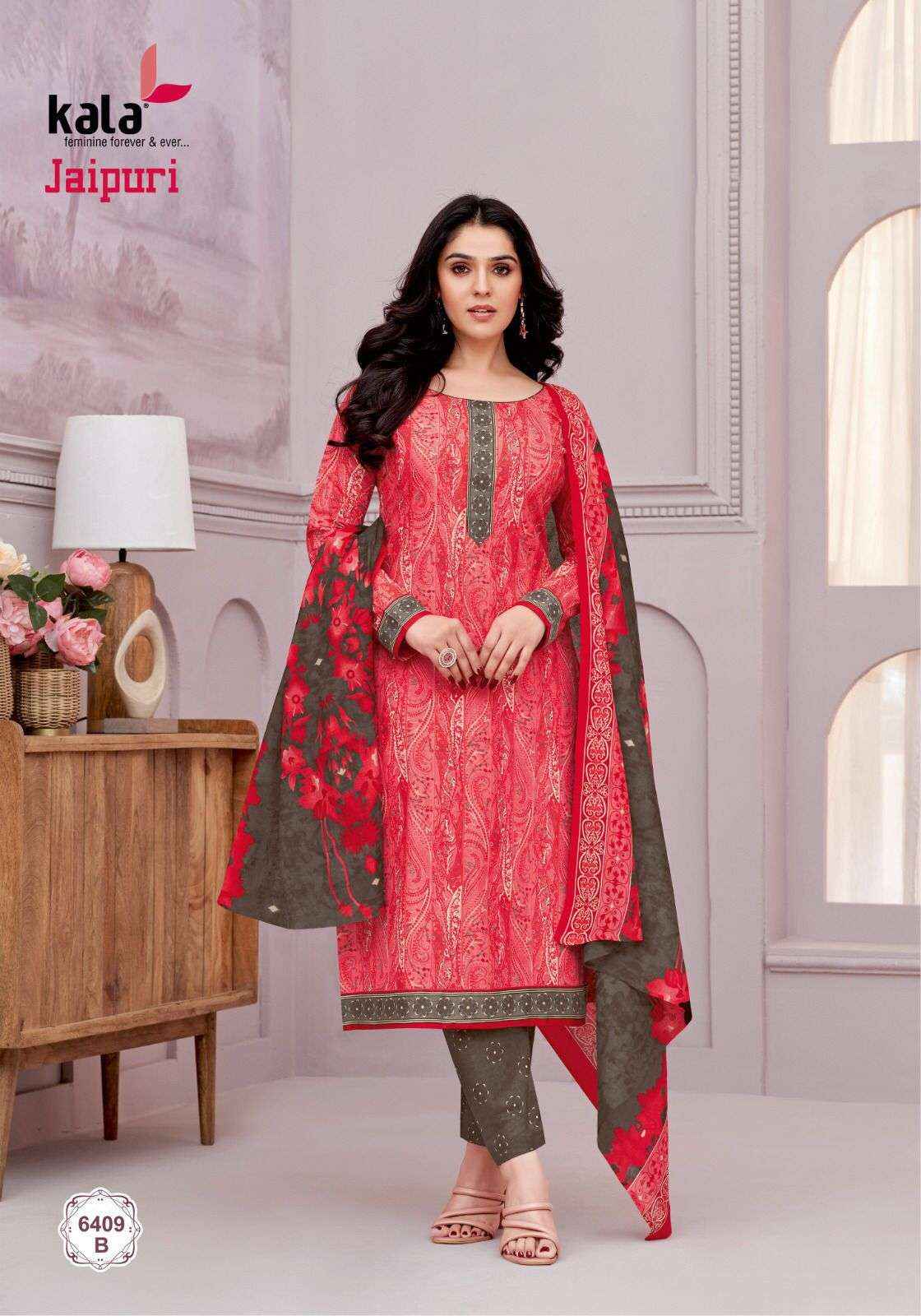 KALA FASHION JAIPURI VOL 6 PURE COTTON SALWAR KAMEEZ WHOLESALE PRICE ( 12 PCS CATALOG )