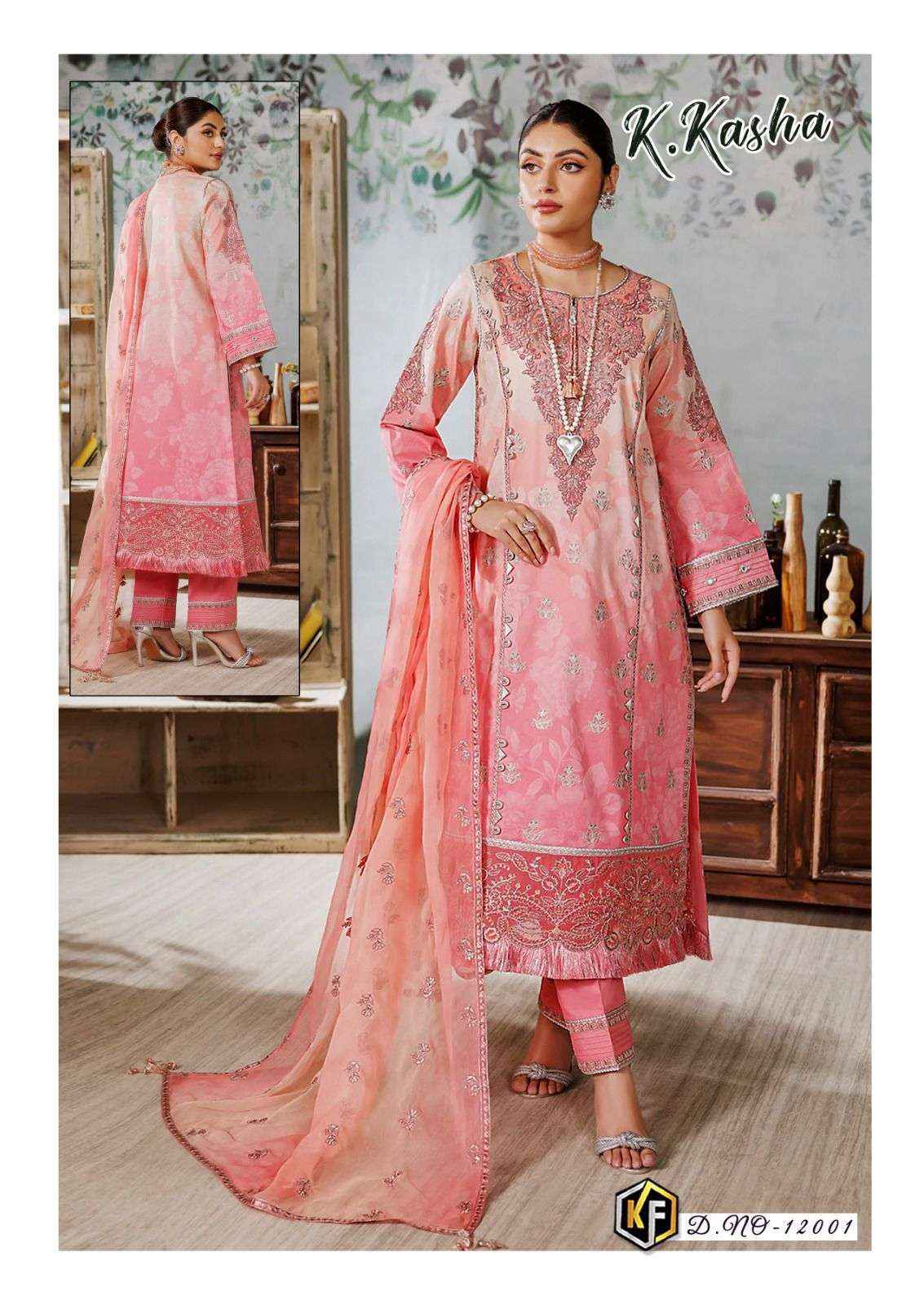 KEVAL FAB K KASHA VOL 12 COTTON DIGITAL PRINT PAKISTANI SALWAR KAMEEZ ( 6 PCS CATALOG )