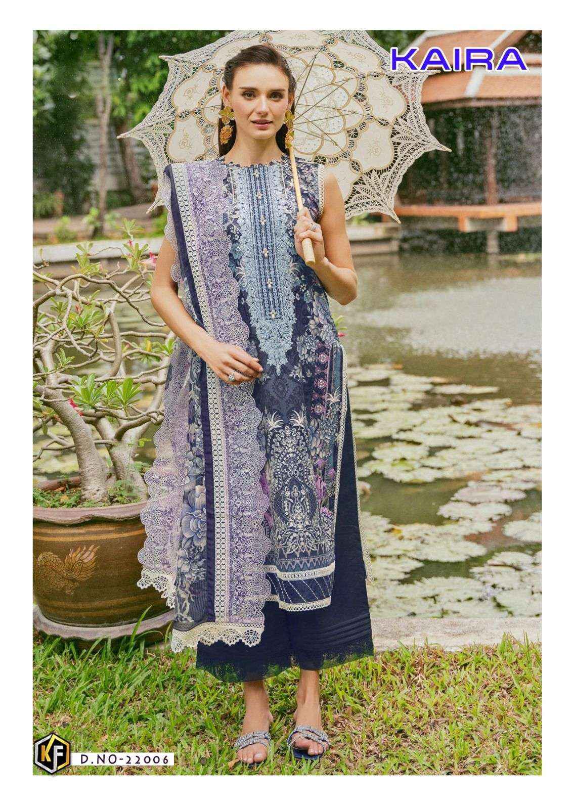 KEVAL FAB KAIRA VOL 22 LAWN COTTON PAKISTANI DRESS MATERIAL ( 6 PCS CATALOG )