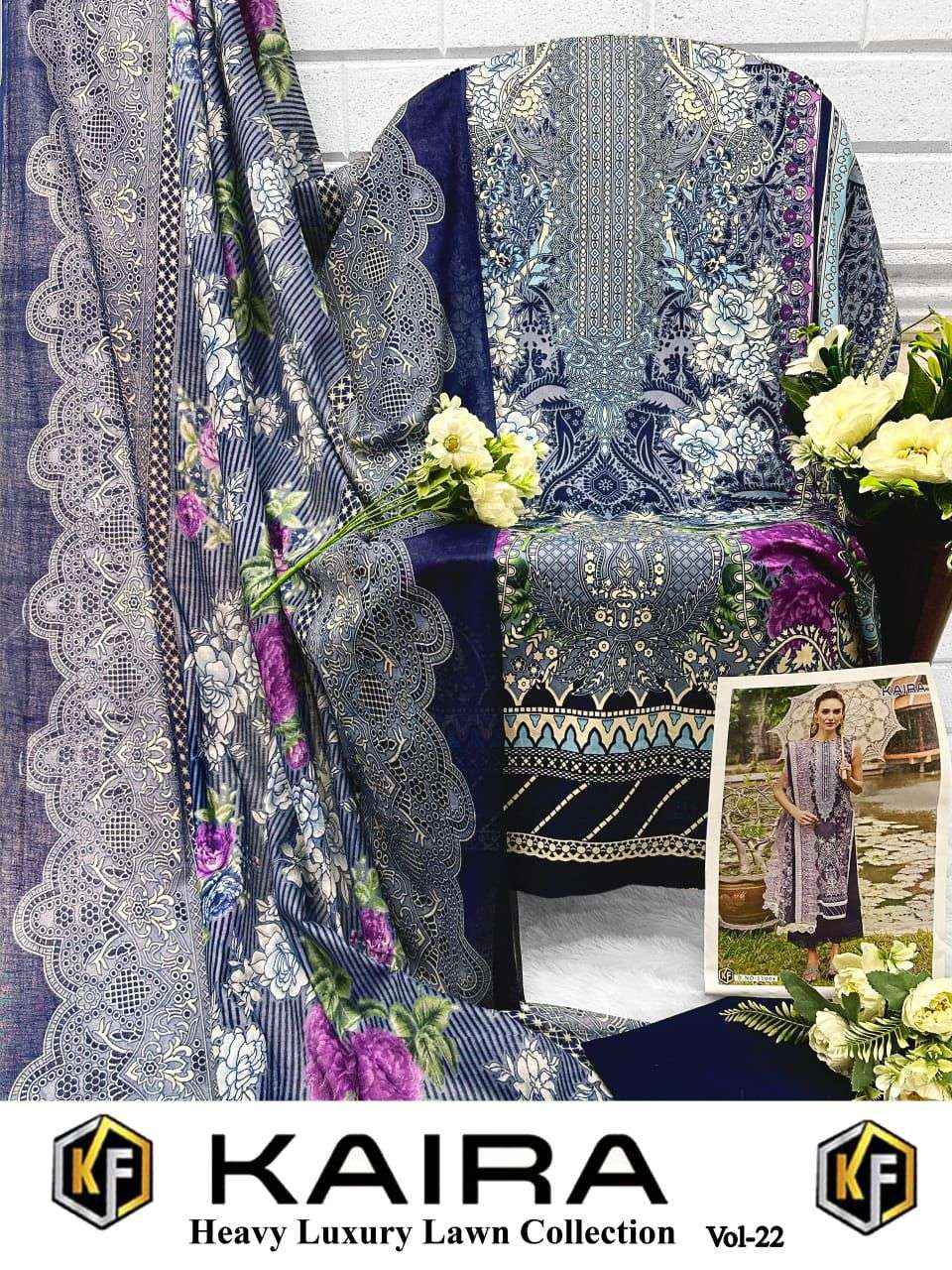 KEVAL FAB KAIRA VOL 22 LAWN COTTON PAKISTANI DRESS MATERIAL ( 6 PCS CATALOG )