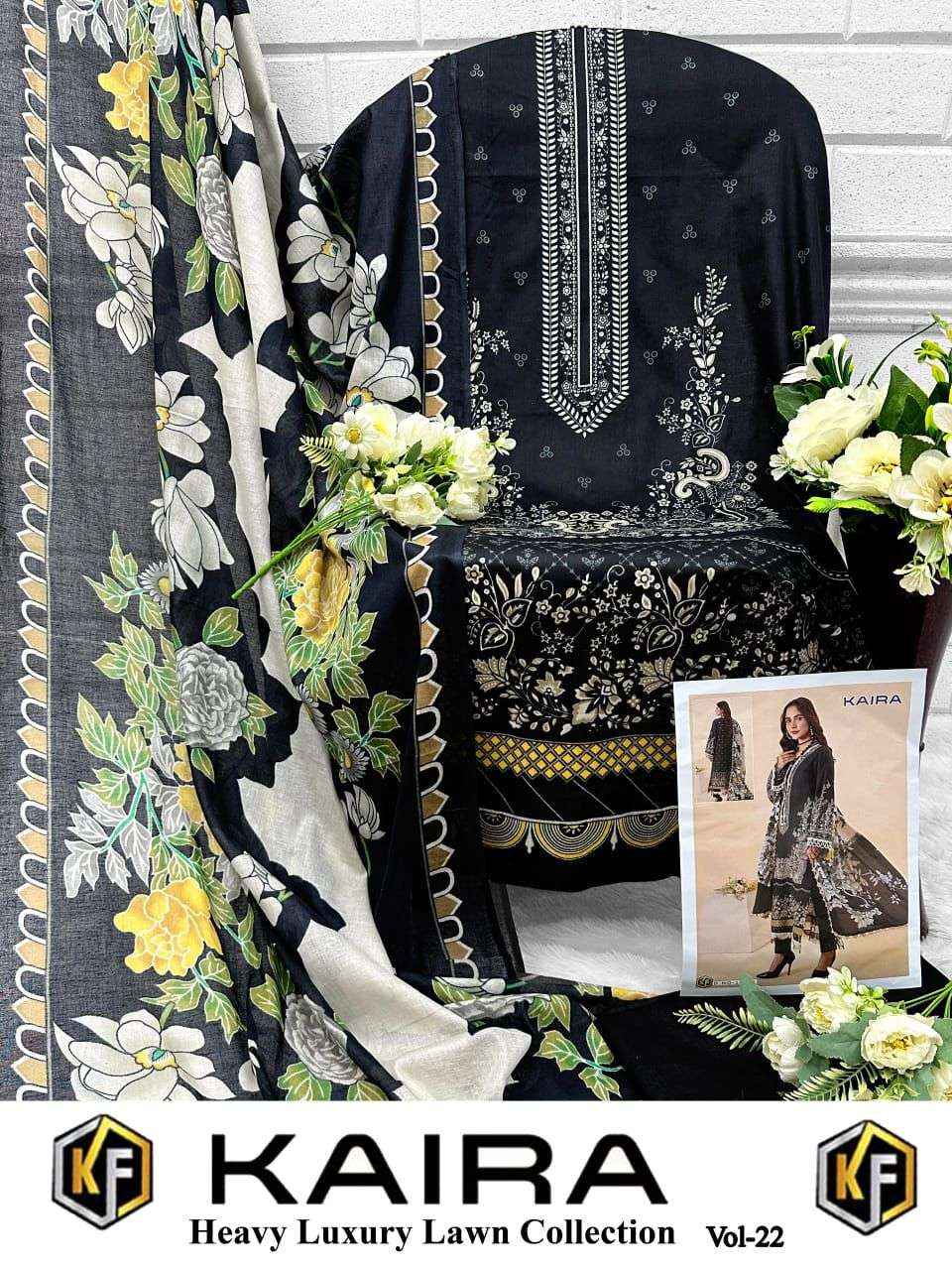 KEVAL FAB KAIRA VOL 22 LAWN COTTON PAKISTANI DRESS MATERIAL ( 6 PCS CATALOG )