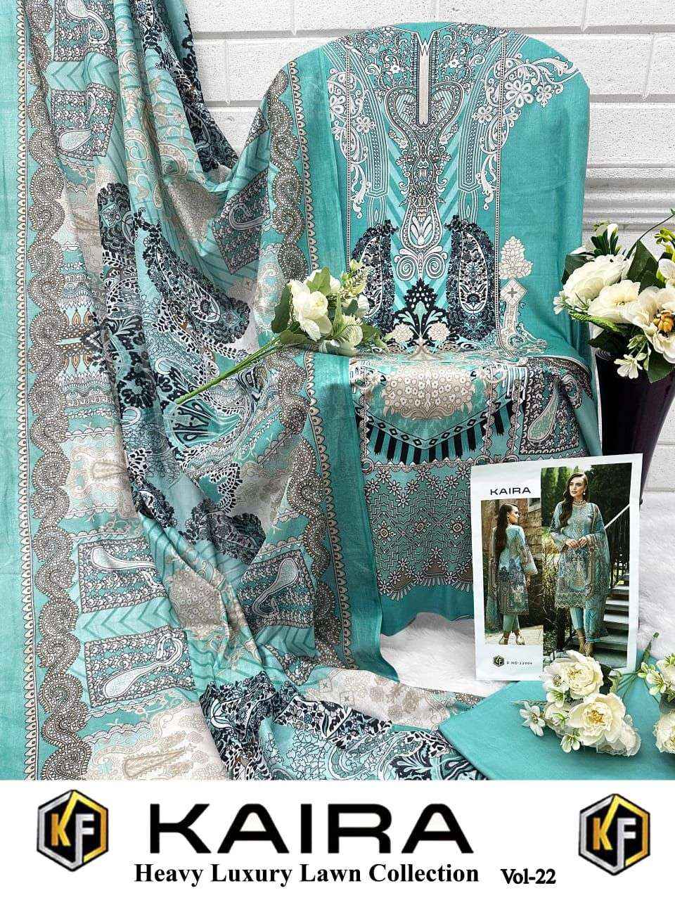 KEVAL FAB KAIRA VOL 22 LAWN COTTON PAKISTANI DRESS MATERIAL ( 6 PCS CATALOG )