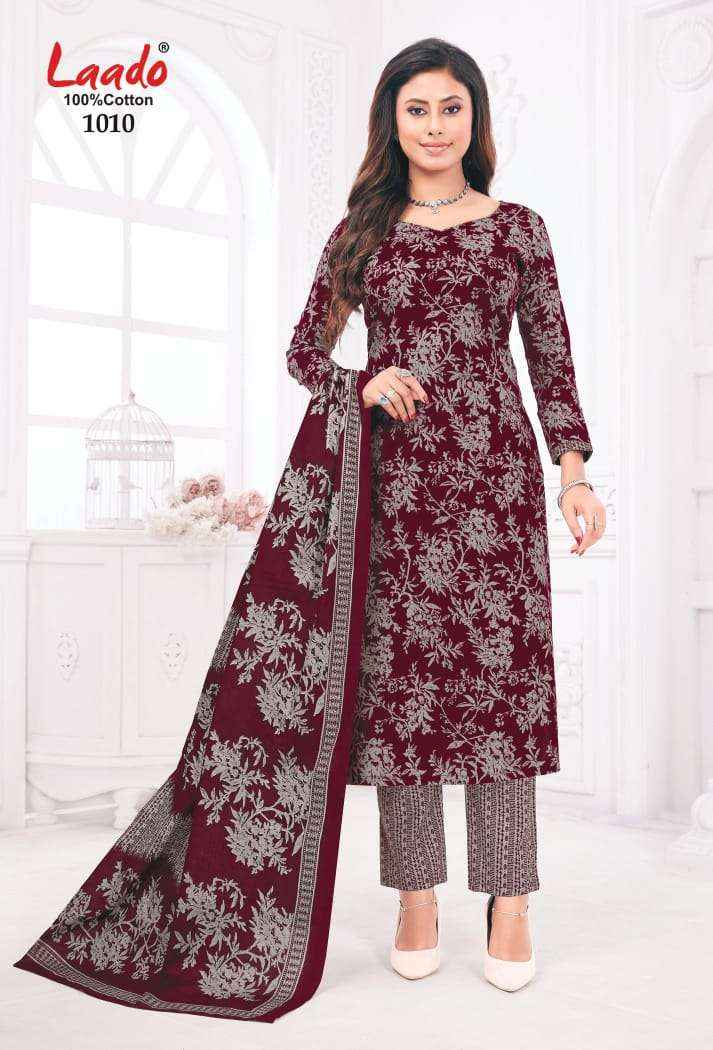 LAADO PRINCESS VOL 1 COTTON PRINT DRESS MATERIAL WHOLESALE PRICE ( 10 PCS CATALOG )