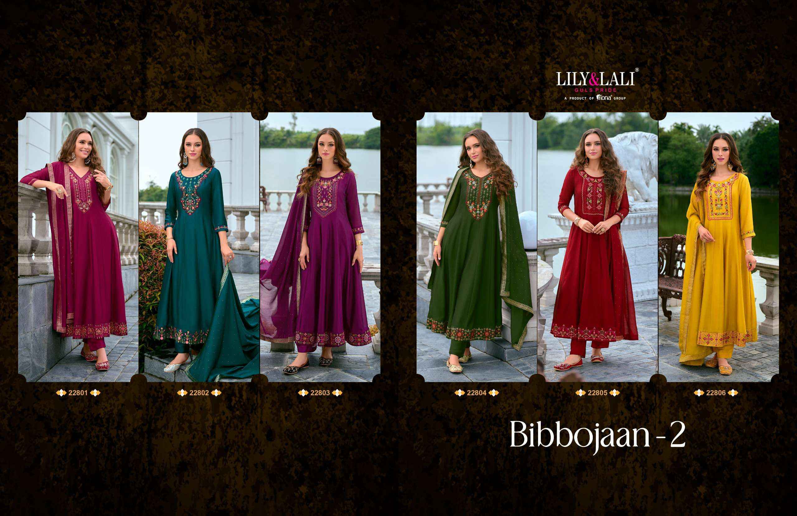 LILY AND LALI BIBBOJAAN VOL 2 ANARKALI STYLE READY MADE SUIT ( 6 PCS CATALOG )