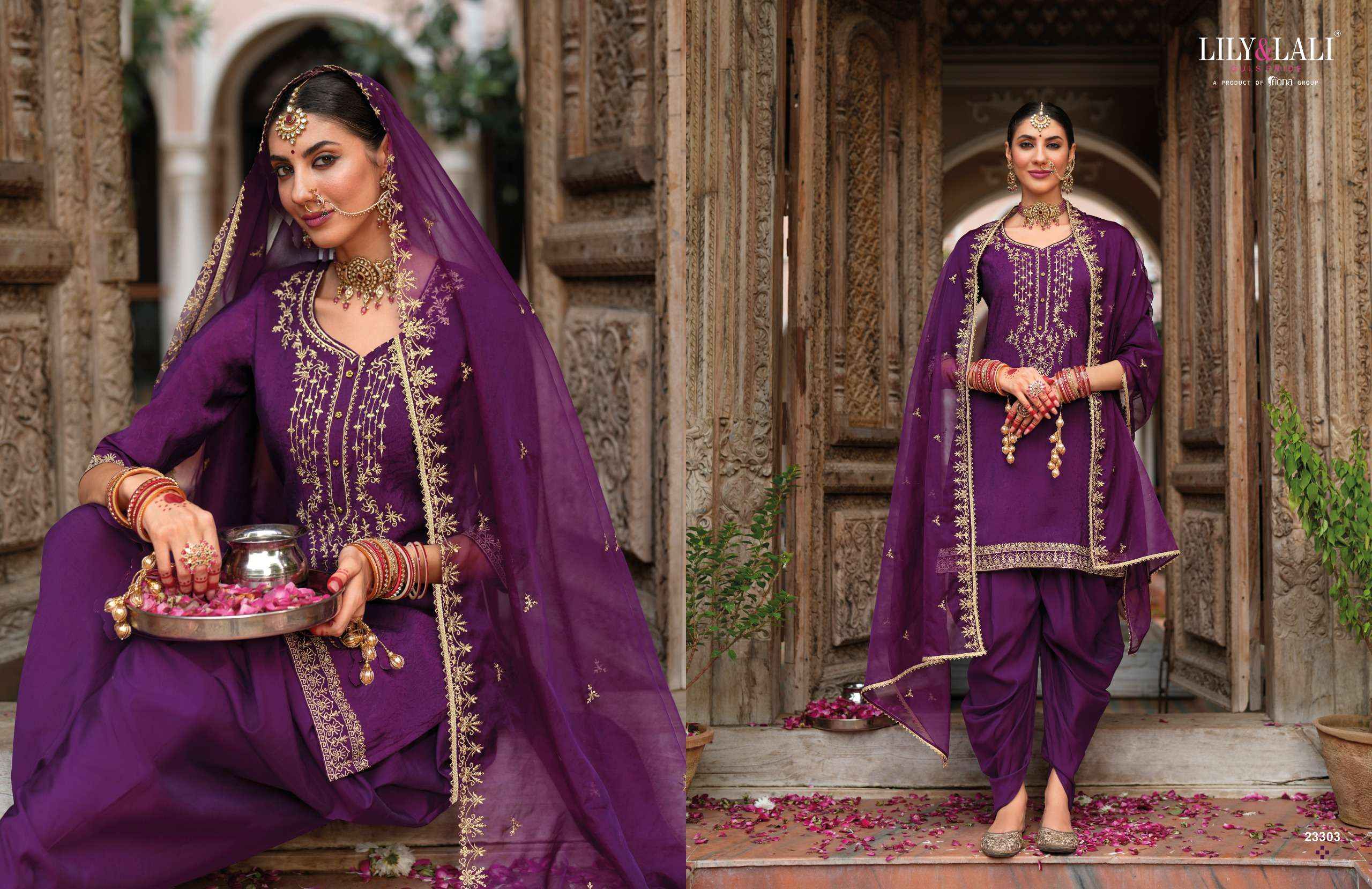 LILY AND LALI REAL TULIP VISCOSE JACQUARD WHOLESALE LADIES READYMADE SUIT ( 6 PCS CATALOG )