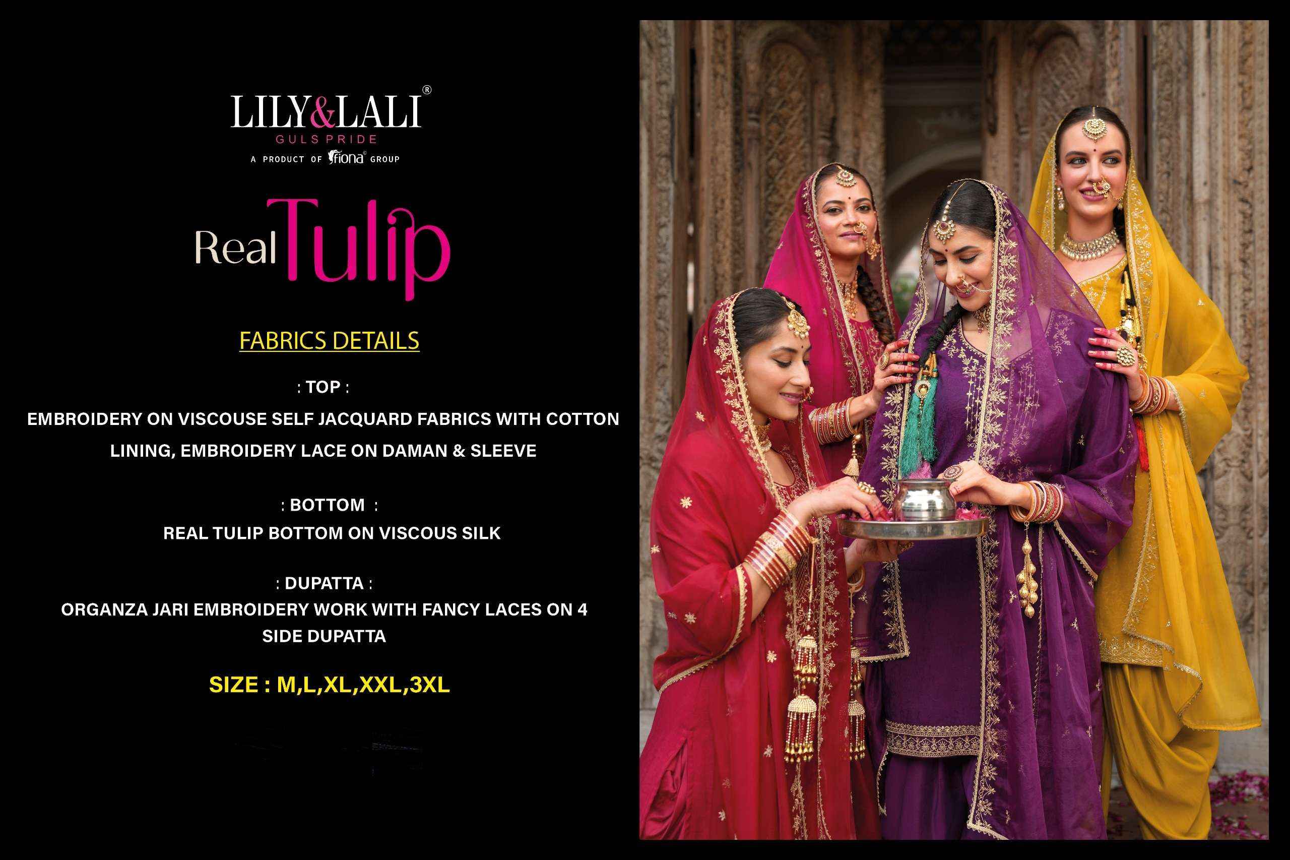 LILY AND LALI REAL TULIP VISCOSE JACQUARD WHOLESALE LADIES READYMADE SUIT ( 6 PCS CATALOG )