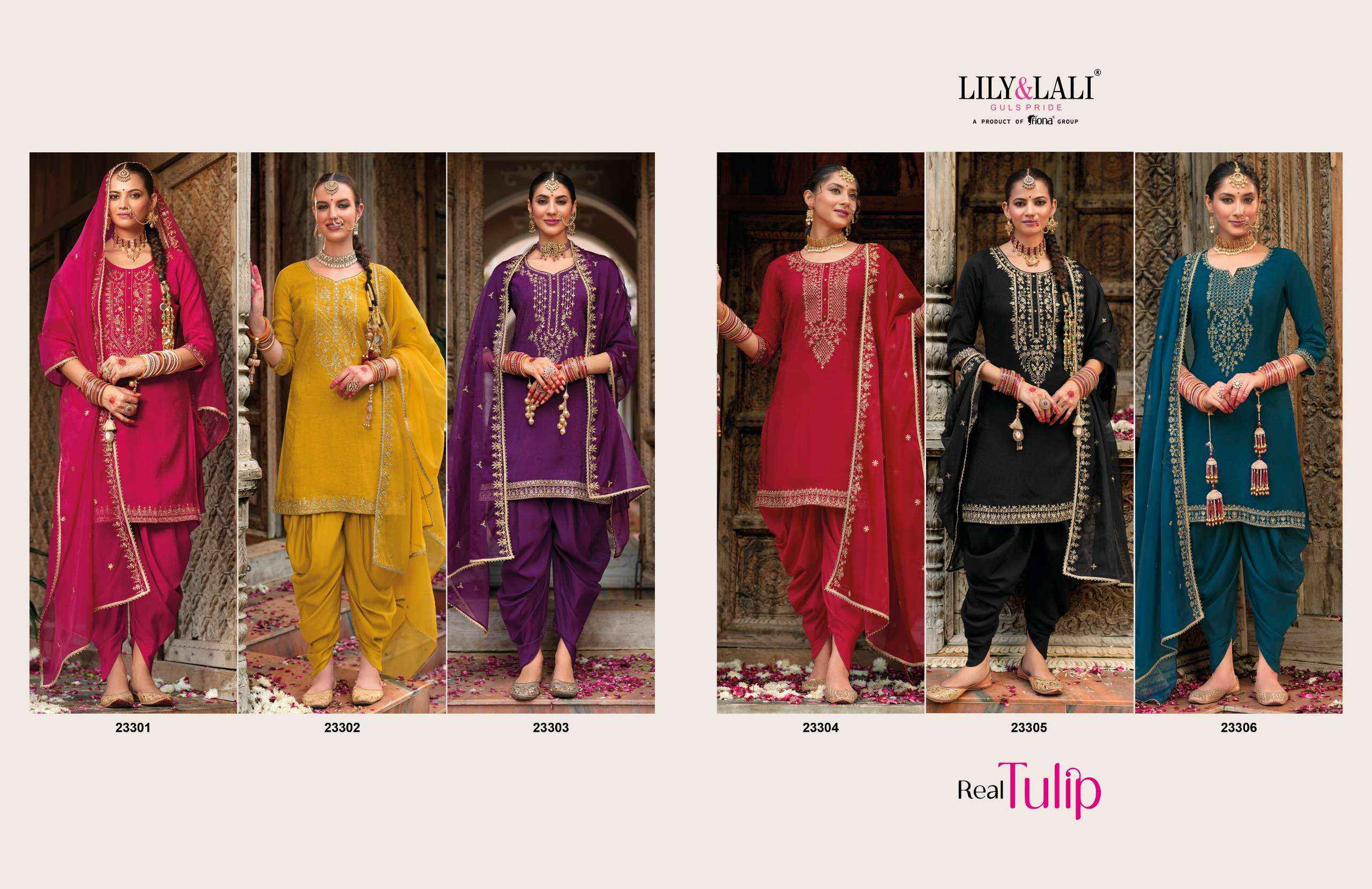 LILY AND LALI REAL TULIP VISCOSE JACQUARD WHOLESALE LADIES READYMADE SUIT ( 6 PCS CATALOG )