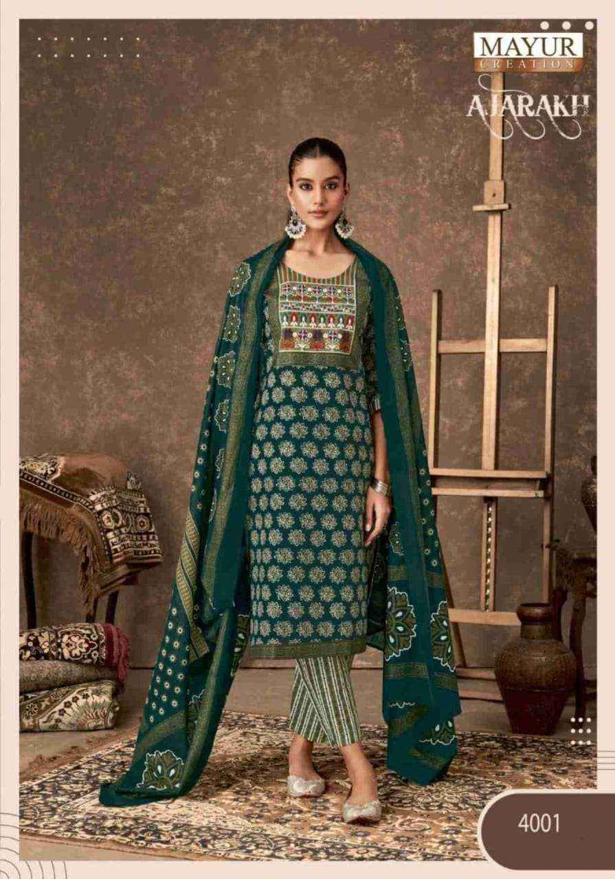 MAYUR CREATION AJARAKH VOL 4 COTTON PRINT READYMADE SUIT ( 10 PCS CATALOG )