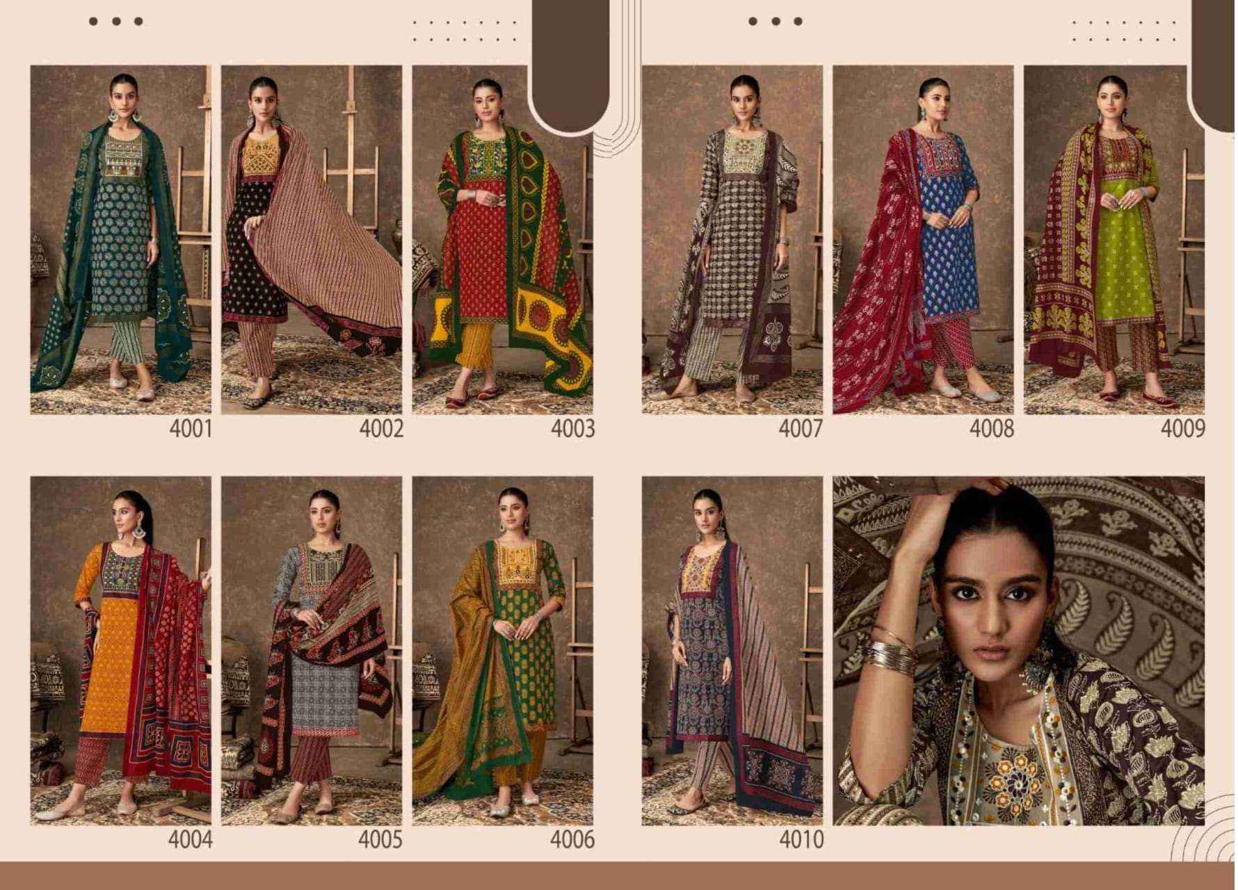 MAYUR CREATION AJARAKH VOL 4 COTTON PRINT READYMADE SUIT ( 10 PCS CATALOG )