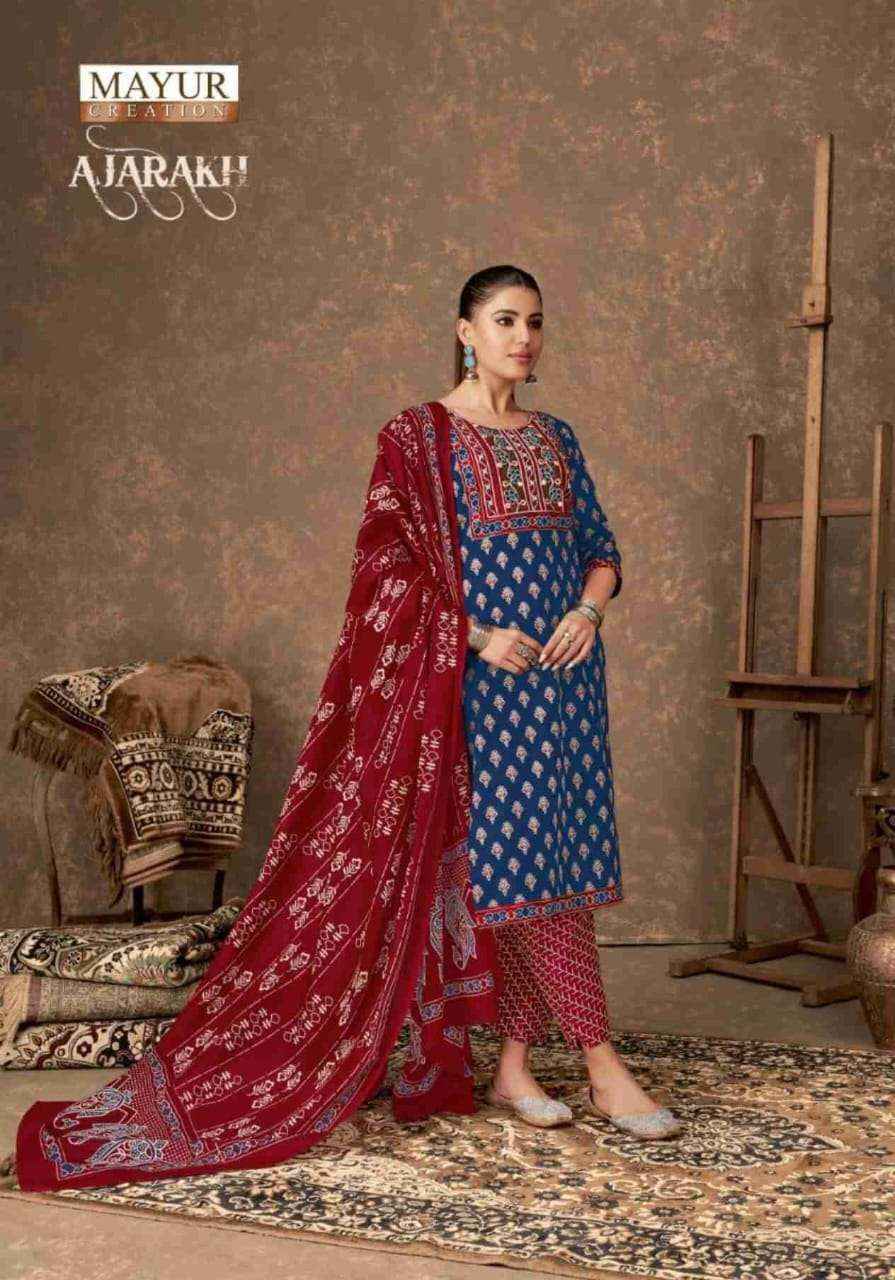 MAYUR CREATION AJARAKH VOL 4 COTTON PRINT READYMADE SUIT ( 10 PCS CATALOG )