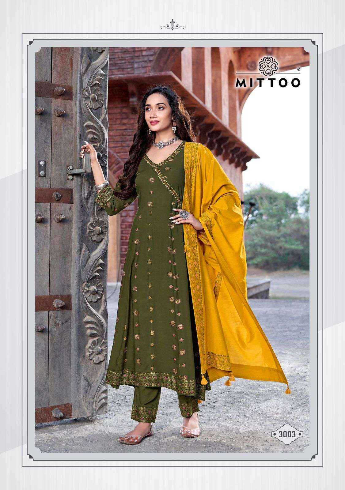 Mittoo Fashion Nafiza Angrakha Designer Readymade Gown { 6 pcs catalog }