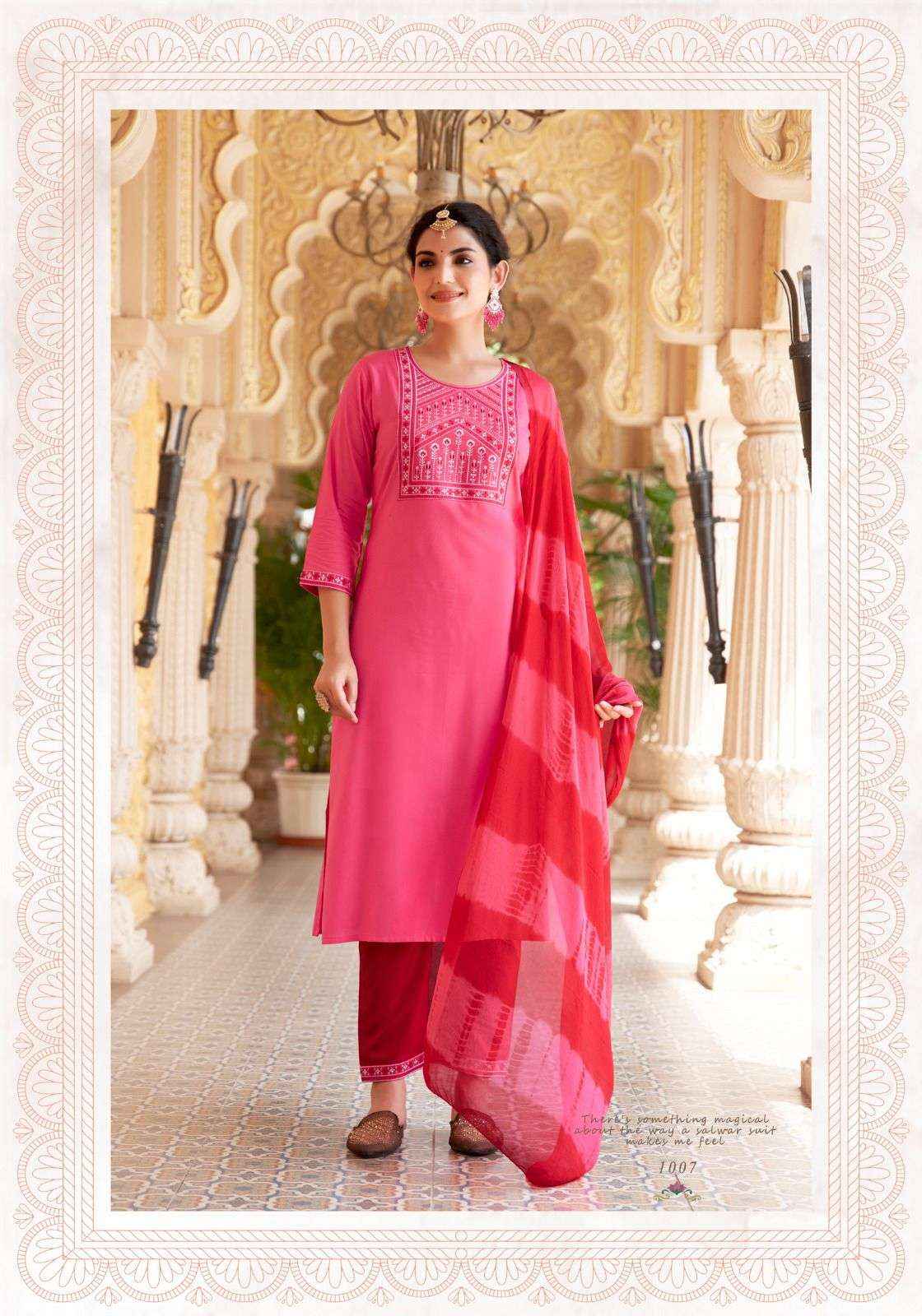 MYSTIC 9 JANKI VOL 1 RAYON STRAIGHT CUT READYMADE SUIT ( 8 PCS CATALOG )