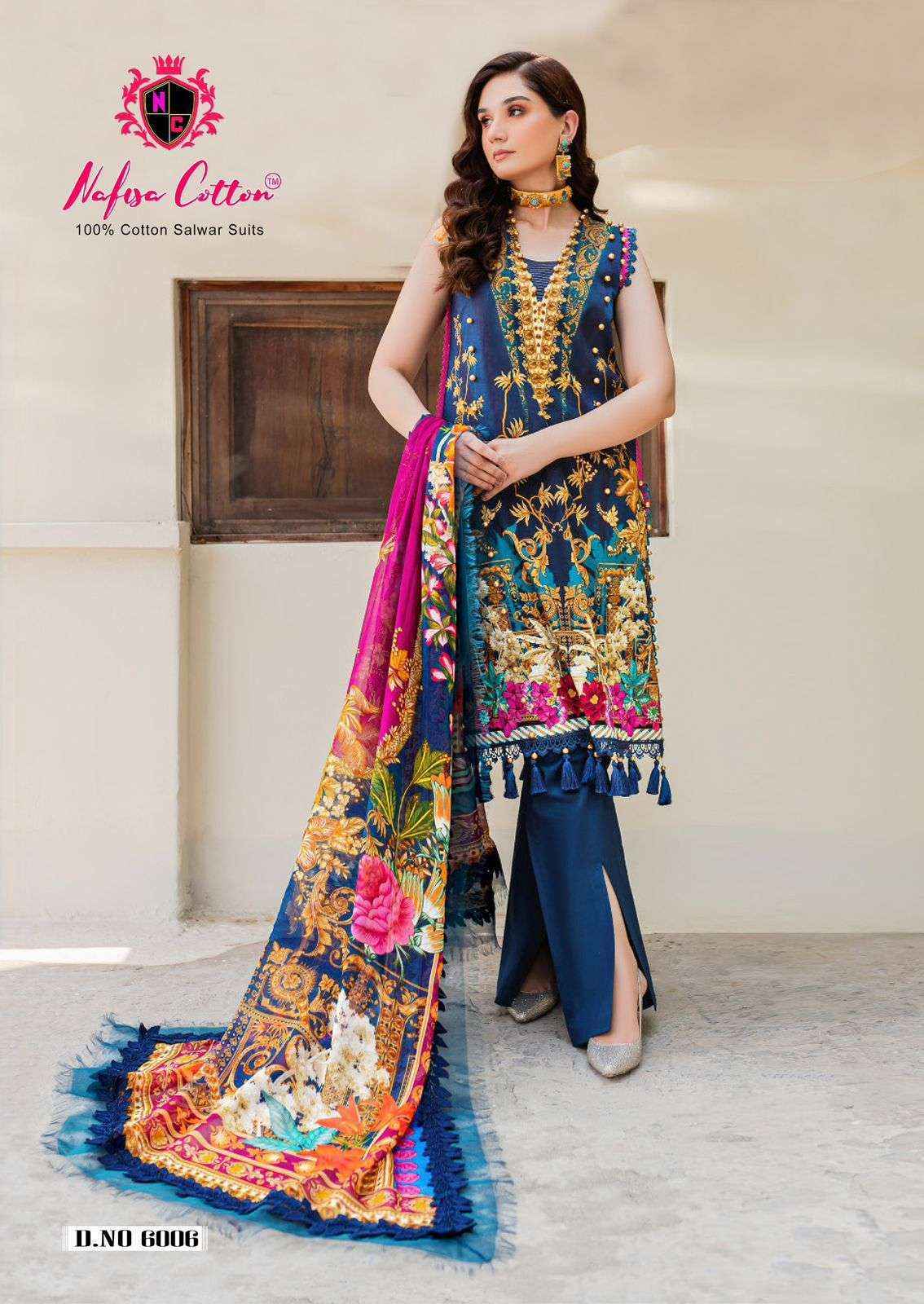 NAFISA COTTON ANDAAZ KARACHI SUITS VOL 6 COTTON PAKISTANI SUIT ( 6 PCS CATALOG )