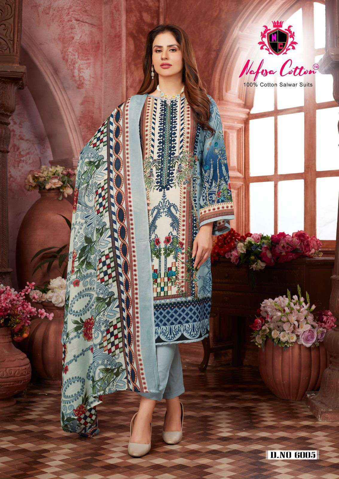 NAFISA COTTON ANDAAZ KARACHI SUITS VOL 6 COTTON PAKISTANI SUIT ( 6 PCS CATALOG )