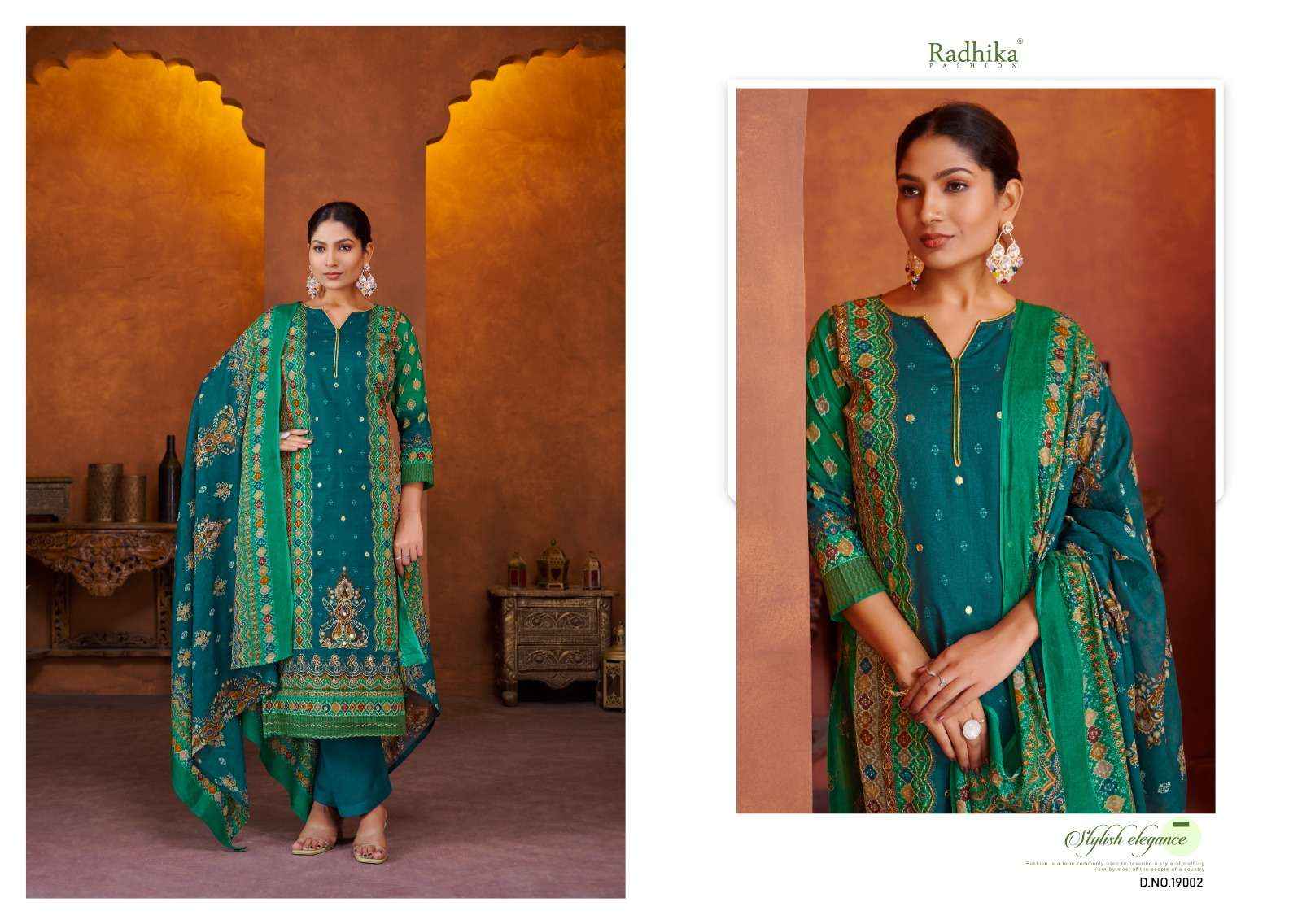 RADHIKA FASHION AZARA MALIKA LAWN COTTON DRESS MATERIAL ( 4 PCS CATALOG )