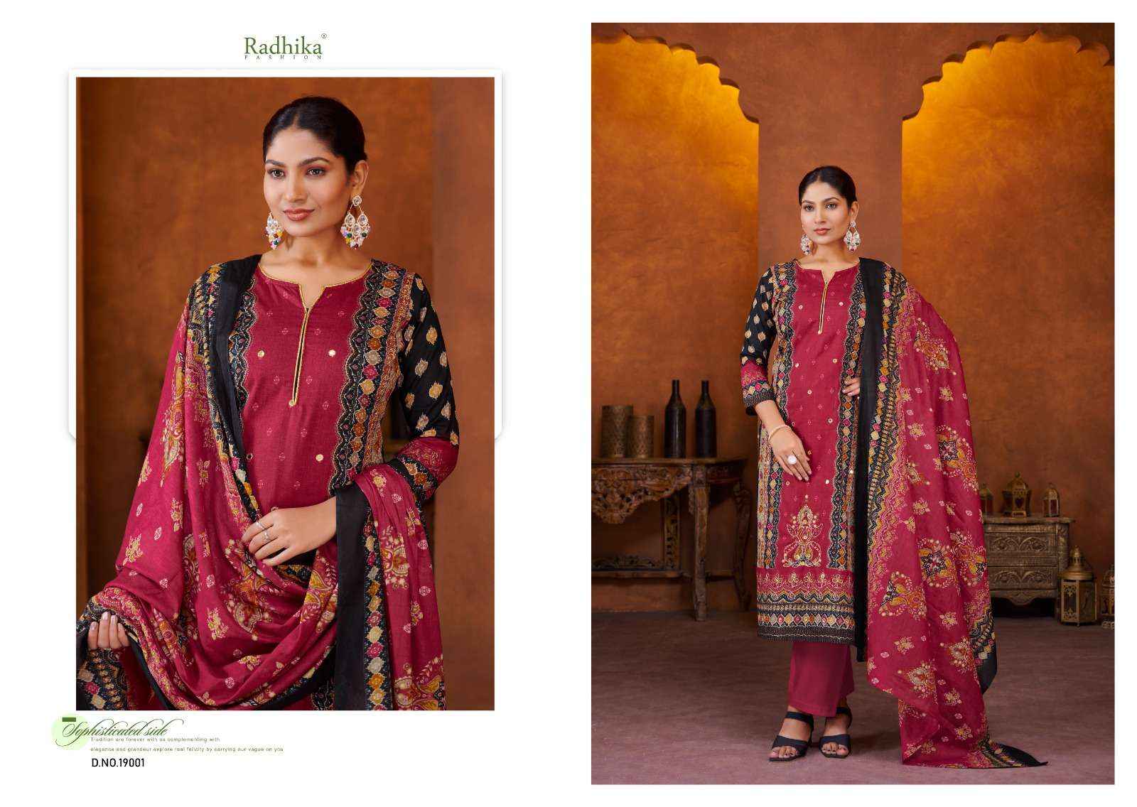 RADHIKA FASHION AZARA MALIKA LAWN COTTON DRESS MATERIAL ( 4 PCS CATALOG )