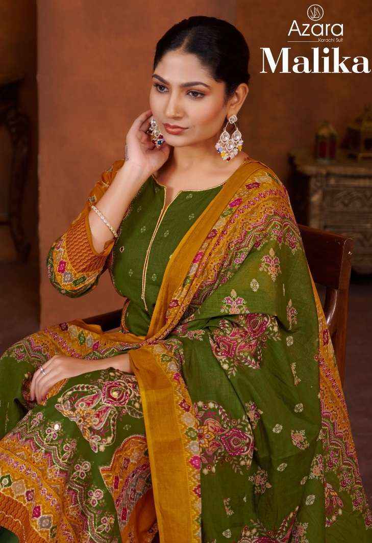 RADHIKA FASHION AZARA MALIKA LAWN COTTON DRESS MATERIAL ( 4 PCS CATALOG )