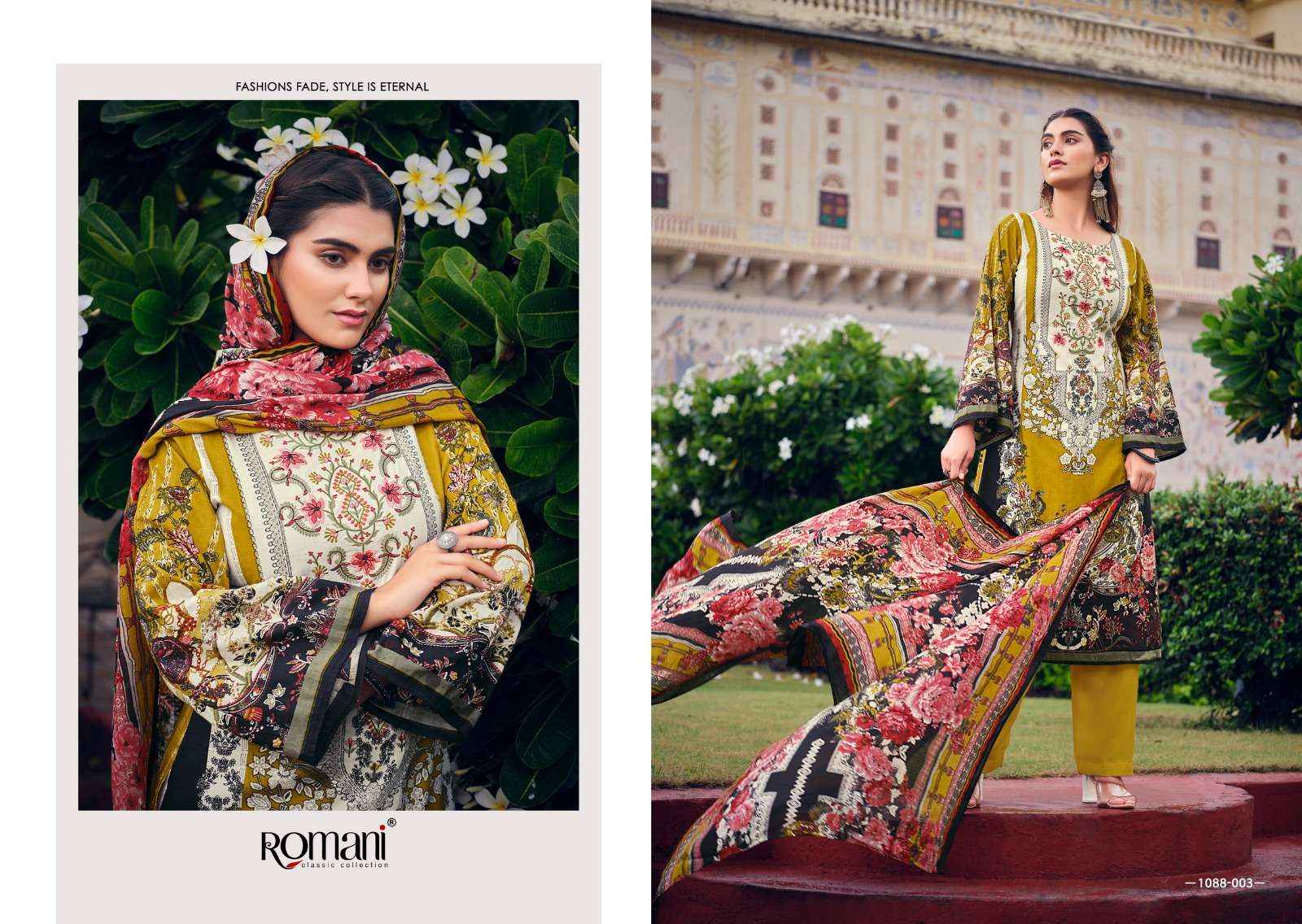 ROMANI AARZU VOL 5 COTTON DESIGNER DRESS MATERIAL ( 8 PCS CATALOG )