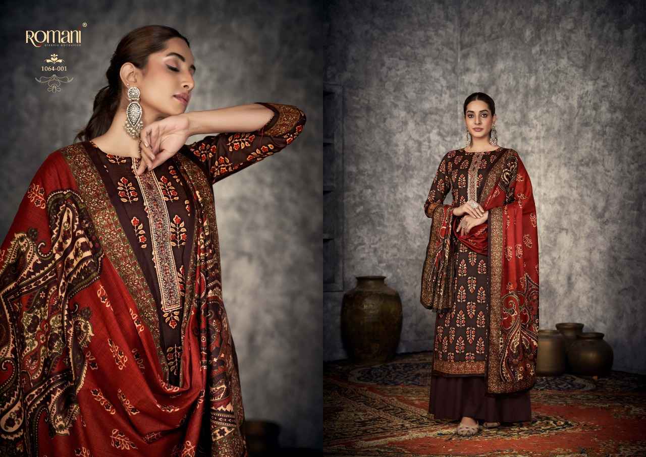 ROMANI AFREEN PASHMINA WINTER WEAR SUIT SURAT WHOLESALER ( 10 PCS CATALOG )