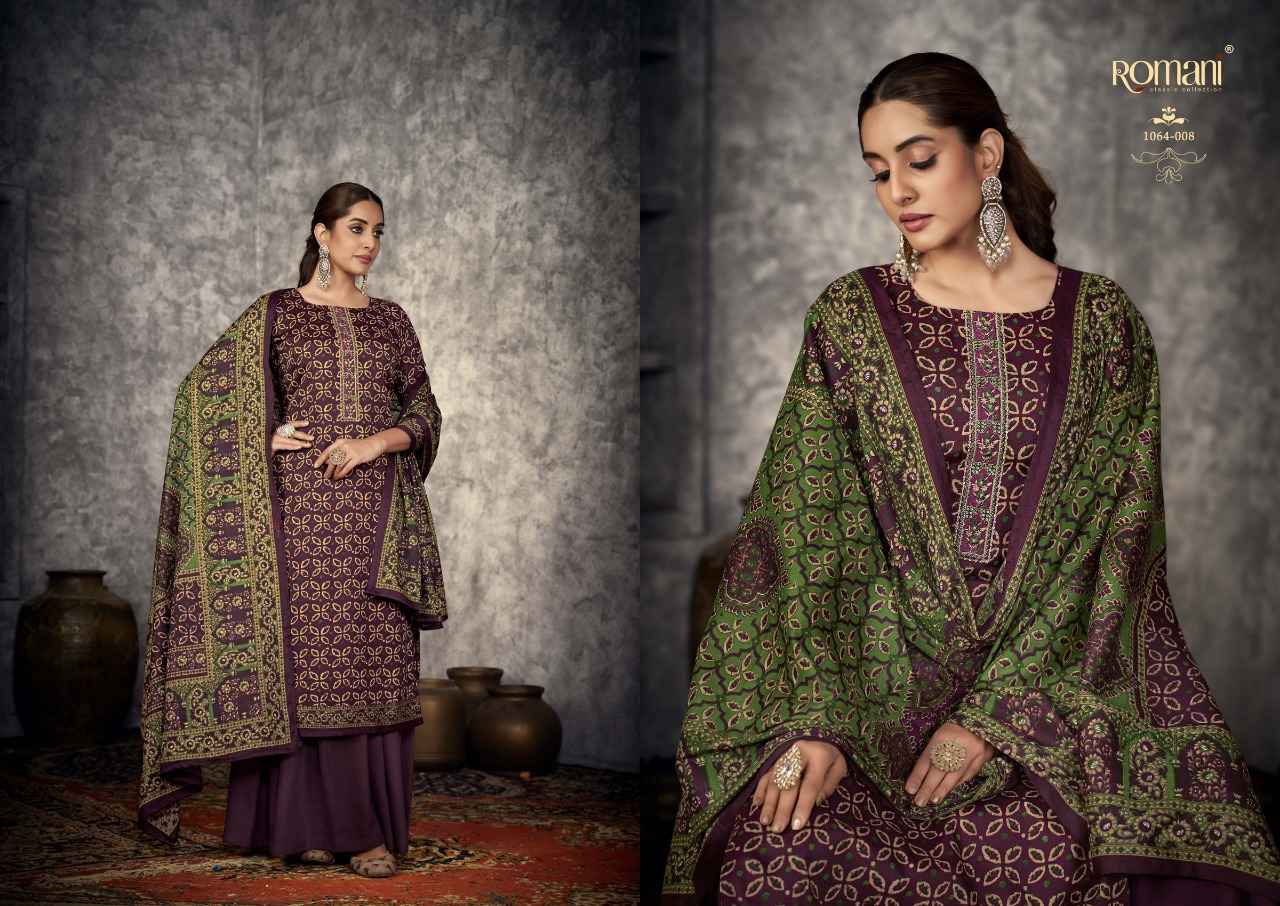 ROMANI AFREEN PASHMINA WINTER WEAR SUIT SURAT WHOLESALER ( 10 PCS CATALOG )