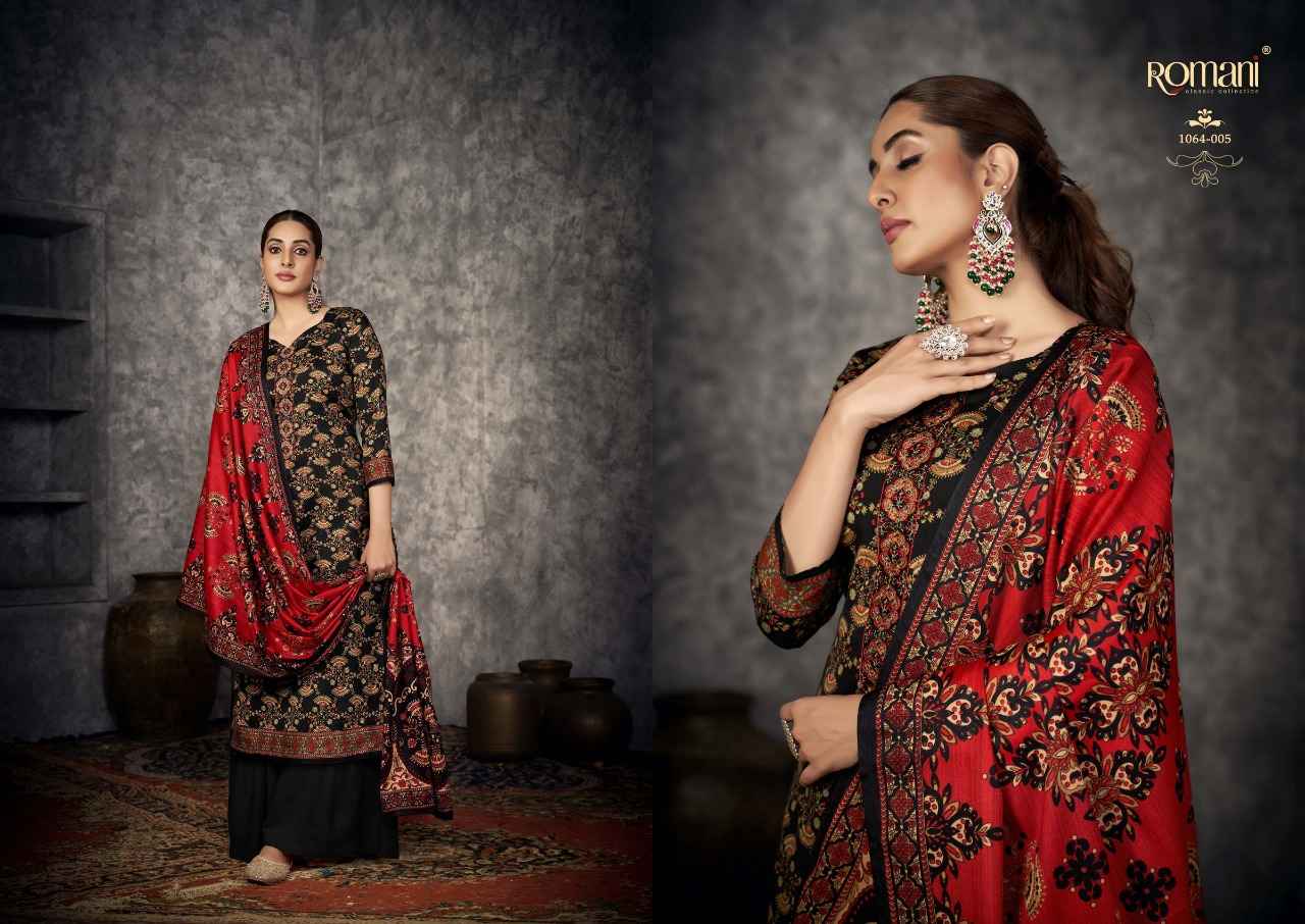 ROMANI AFREEN PASHMINA WINTER WEAR SUIT SURAT WHOLESALER ( 10 PCS CATALOG )