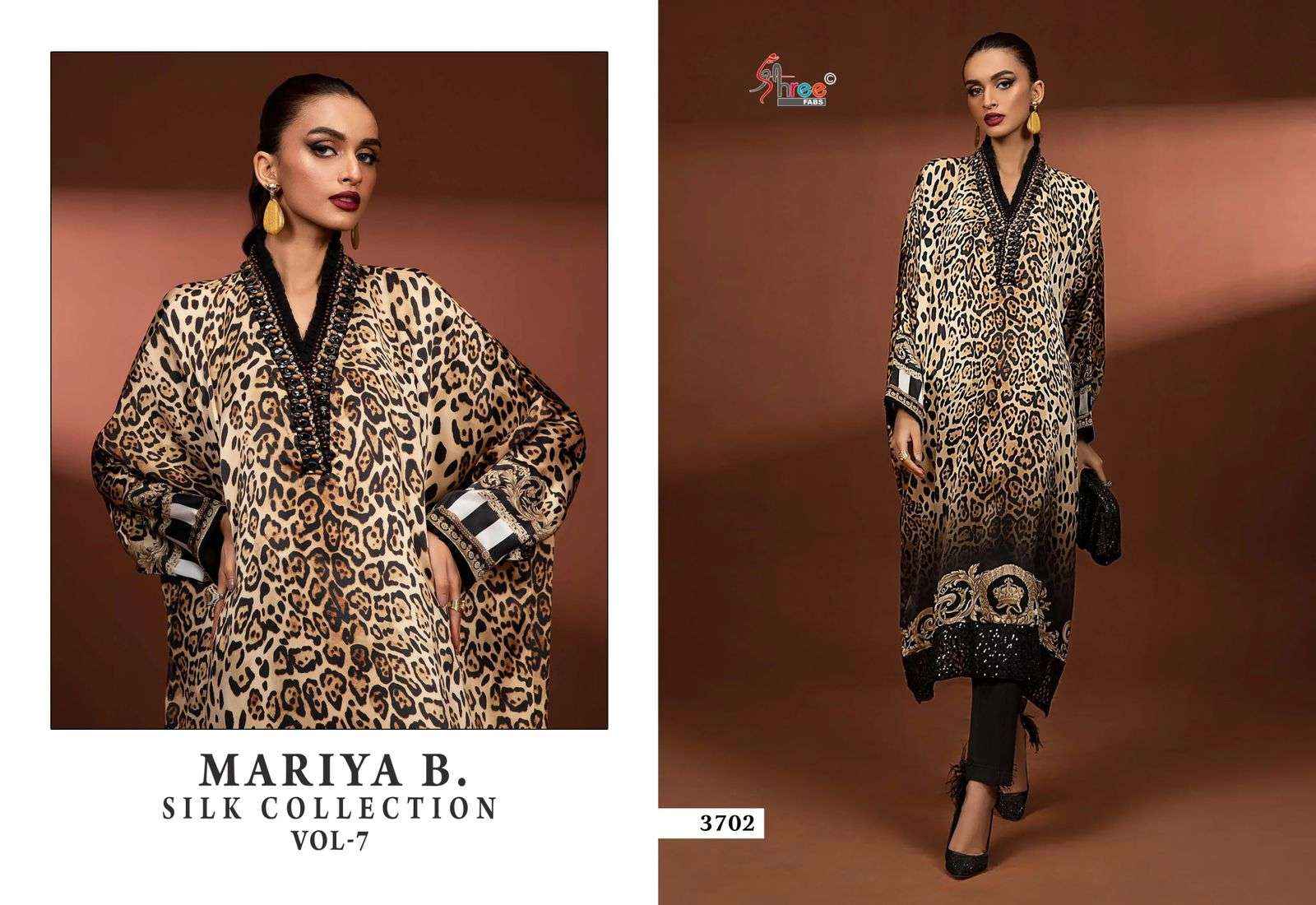 SHREE FABS MARIA B SILK COLECTION VOL-7 SATIN DESIGNER SALWAR KAMEEZ ( 3 PCS CATALOG )