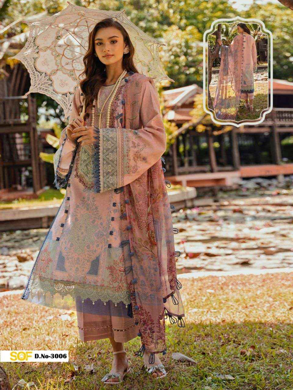 SHREE OM FAB AYRA B RANG RASIYA VOL 3 LAWN COTTON DRESS MATERIAL ( 6 PCS CATALOG )