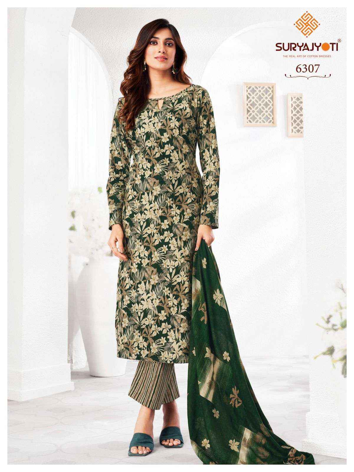 SURYAJYOTI TRENDY COTTON VOL 63 HEAVY COTTON DRESS MATERIAL ( 20 PCS CATALOG )