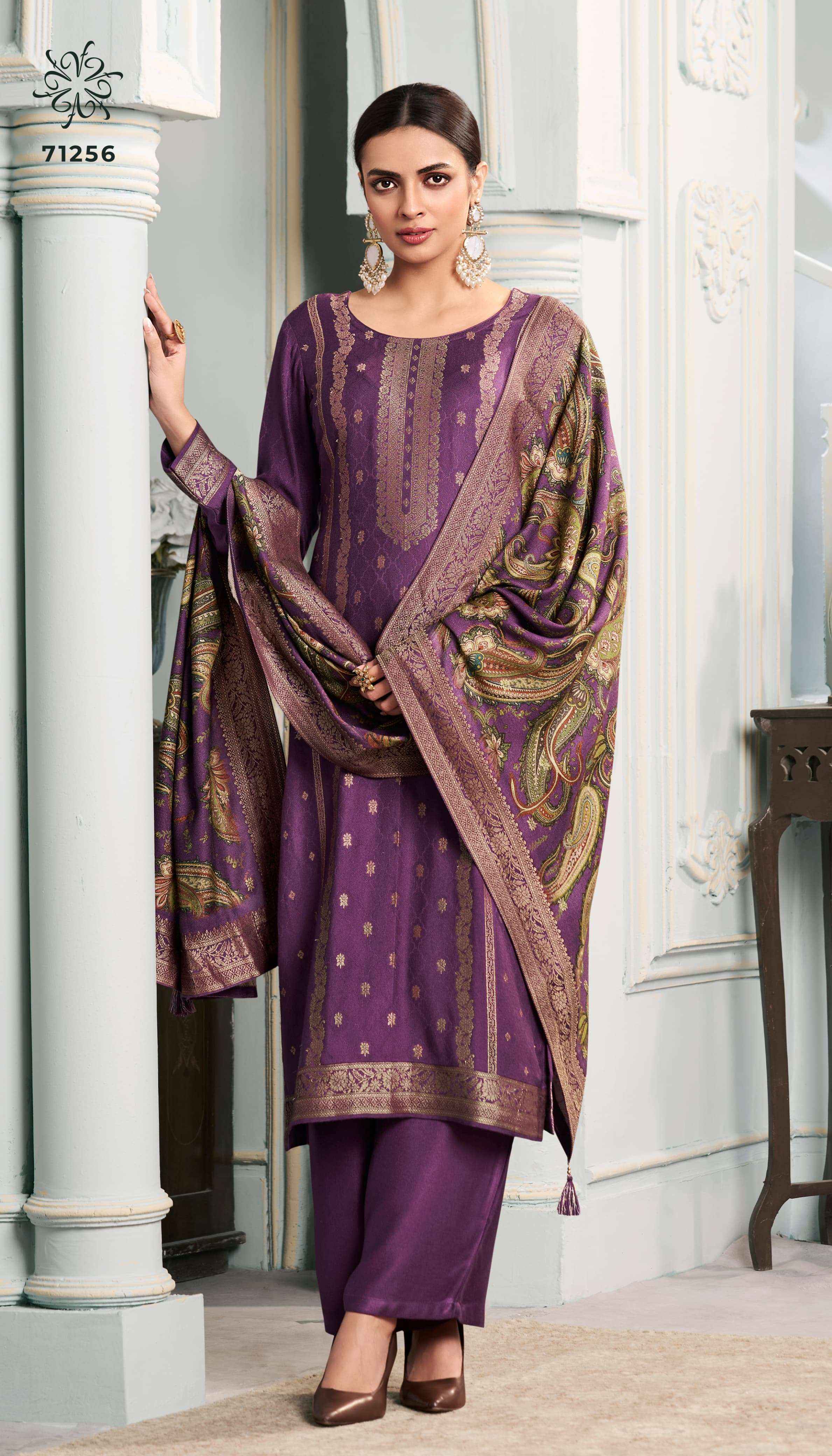 VINAY FASHION KERVIN AADHIRA VOL 8 WHOLESALE PASHMINA JACQUARD DRESS MATERIAL ( 6 PCS CATALOG )