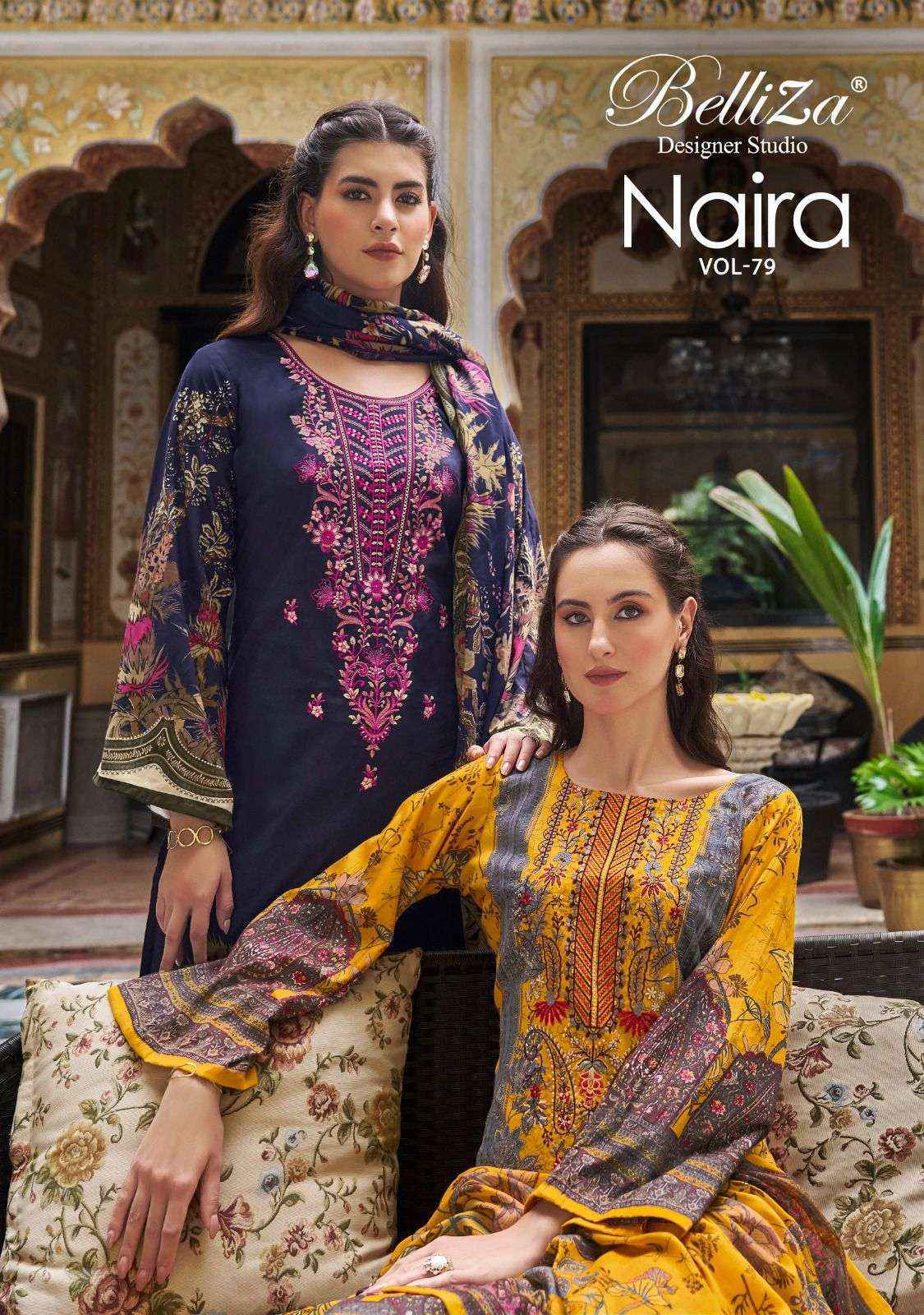 Belliza Designer Naira Vol 79 Wholesale Dress Material ( 8 pcs Cataloge )