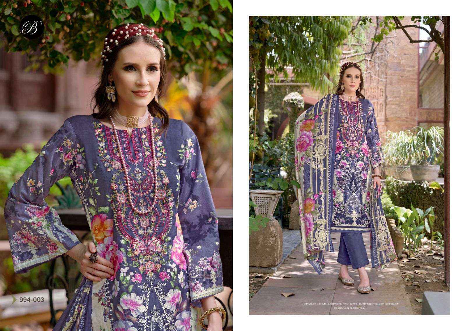 BELLIZA DESIGNER NAIRA VOL 80 WHOLESALE COTTON SALWAR KAMEEZ ( 8 PCS CATALOG )