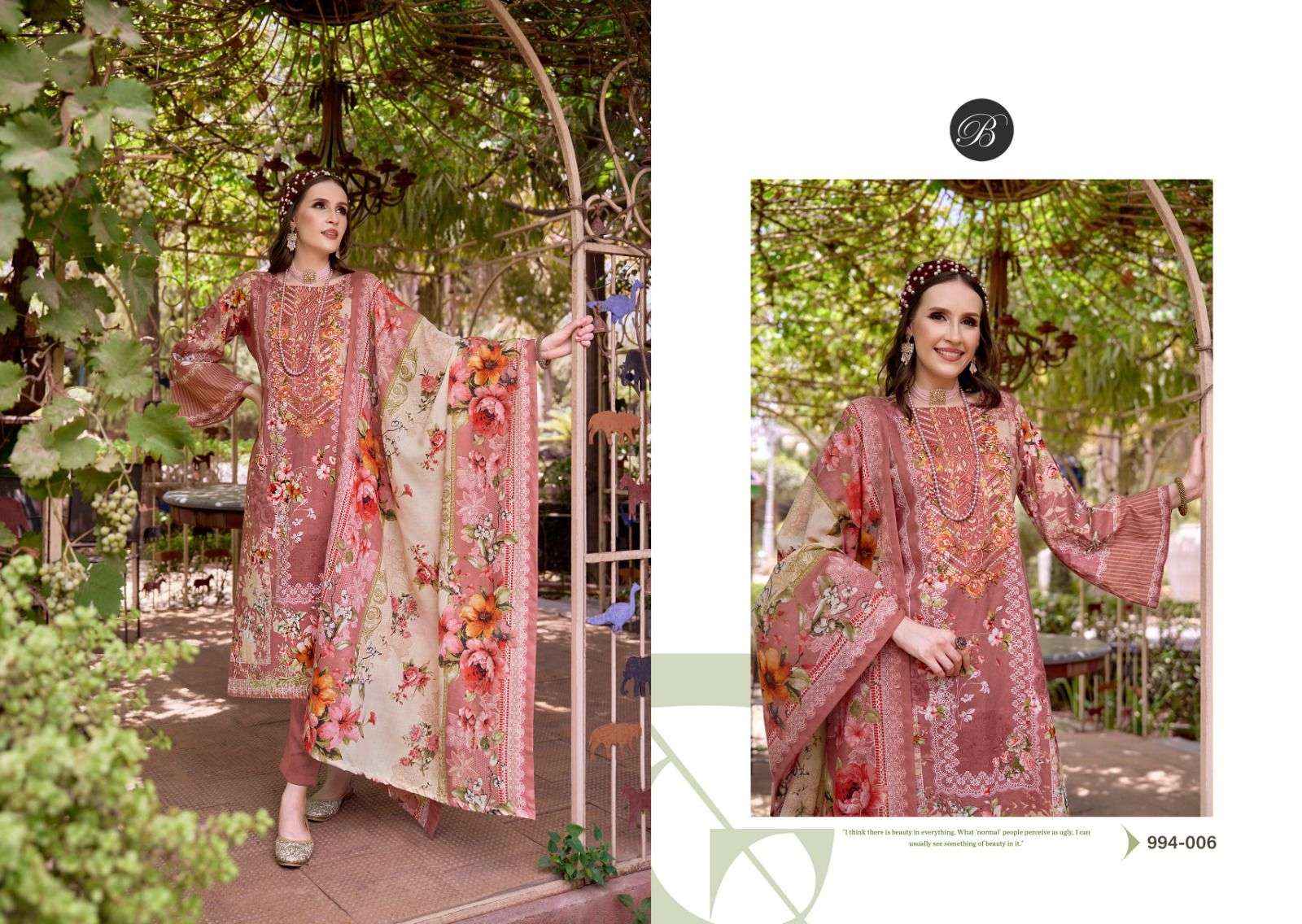 BELLIZA DESIGNER NAIRA VOL 80 WHOLESALE COTTON SALWAR KAMEEZ ( 8 PCS CATALOG )