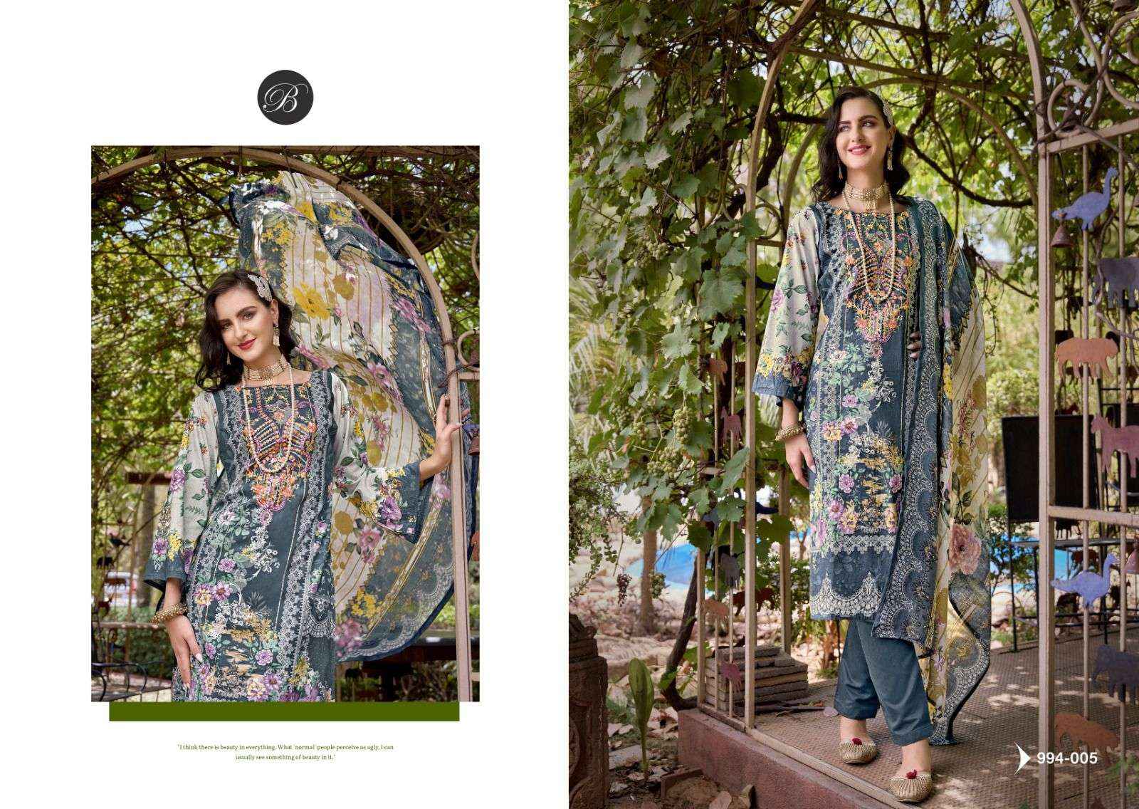 BELLIZA DESIGNER NAIRA VOL 80 WHOLESALE COTTON SALWAR KAMEEZ ( 8 PCS CATALOG )