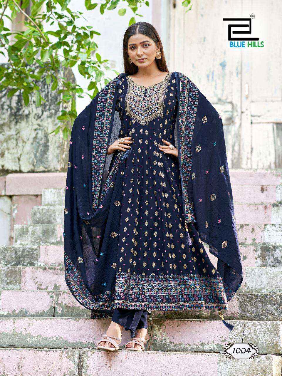 Blue Hills Samaira Readymade Fancy 3 Pcs readymade Suit wholesale price (4 pcs catalog )