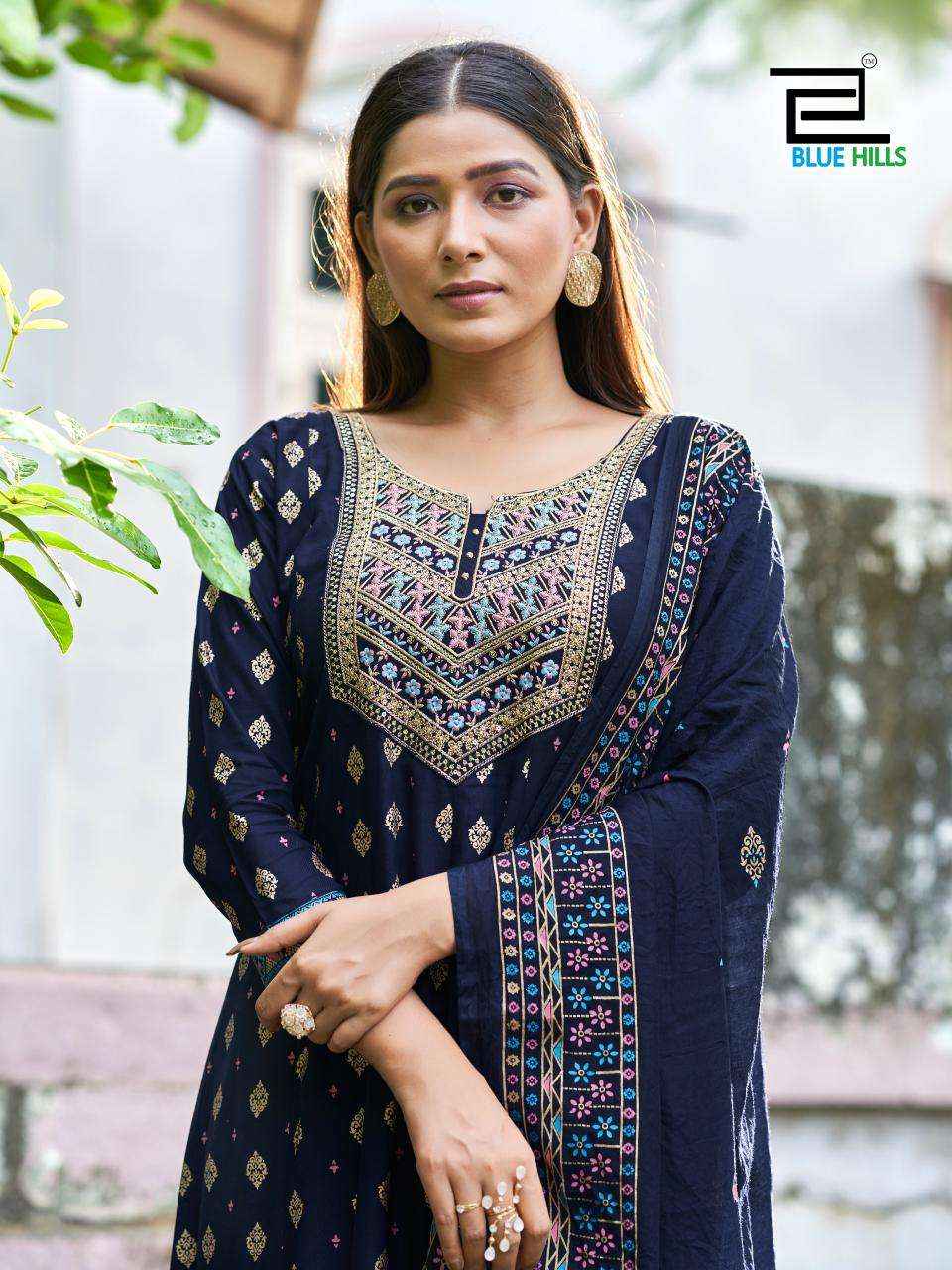 Blue Hills Samaira Readymade Fancy 3 Pcs readymade Suit wholesale price (4 pcs catalog )