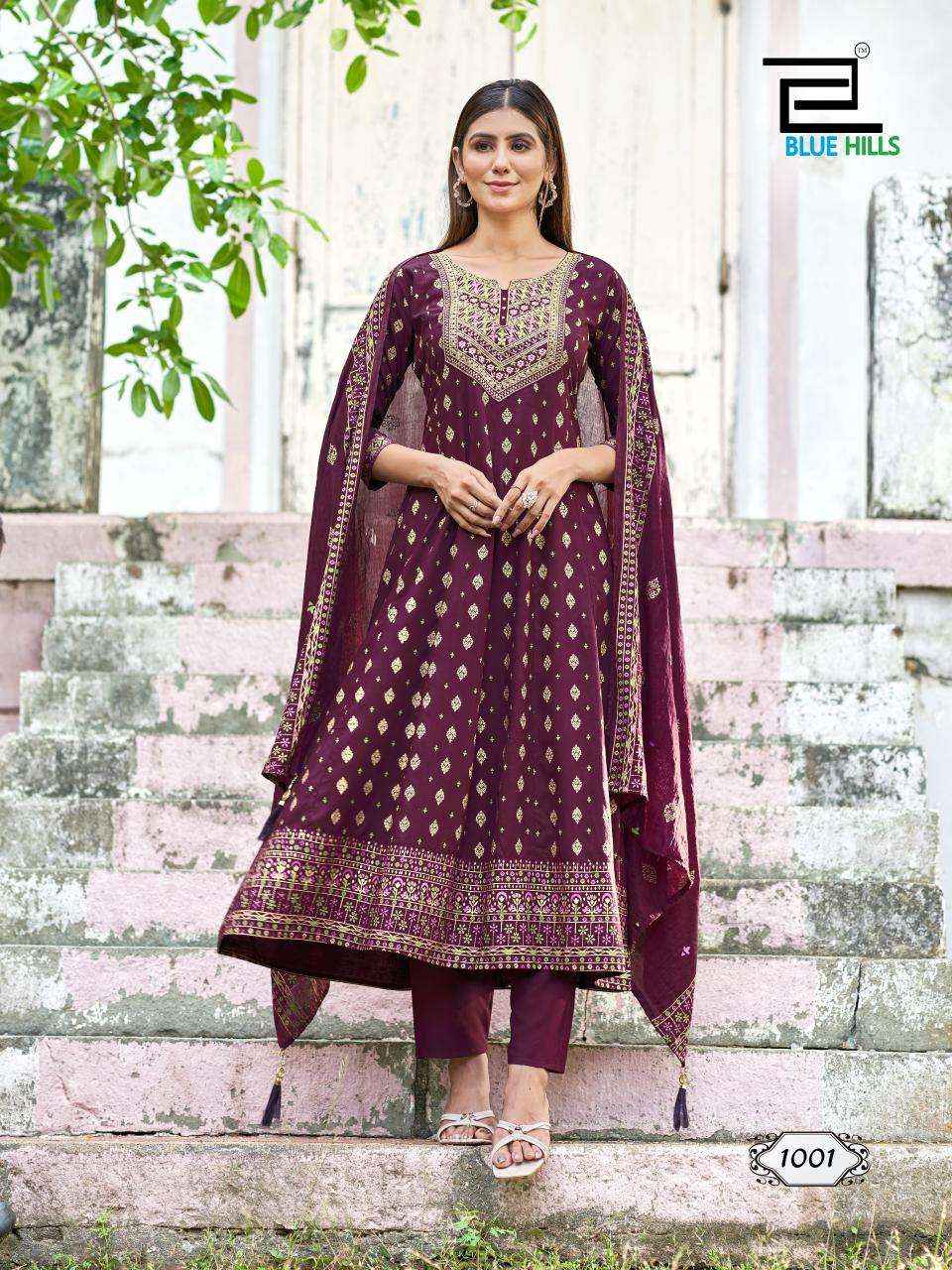 Blue Hills Samaira Readymade Fancy 3 Pcs readymade Suit wholesale price (4 pcs catalog )