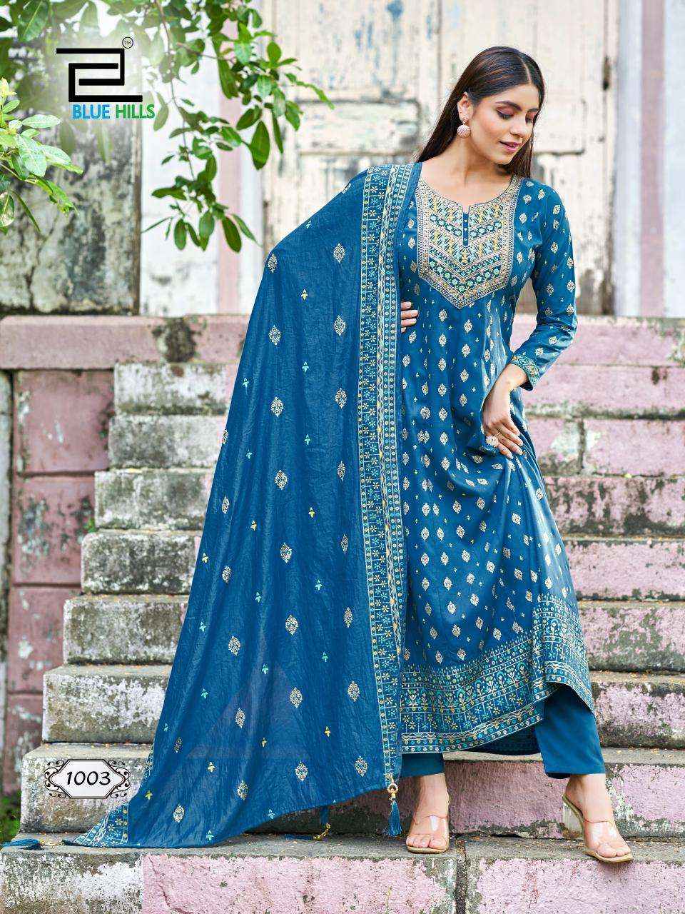 Blue Hills Samaira Readymade Fancy 3 Pcs readymade Suit wholesale price (4 pcs catalog )